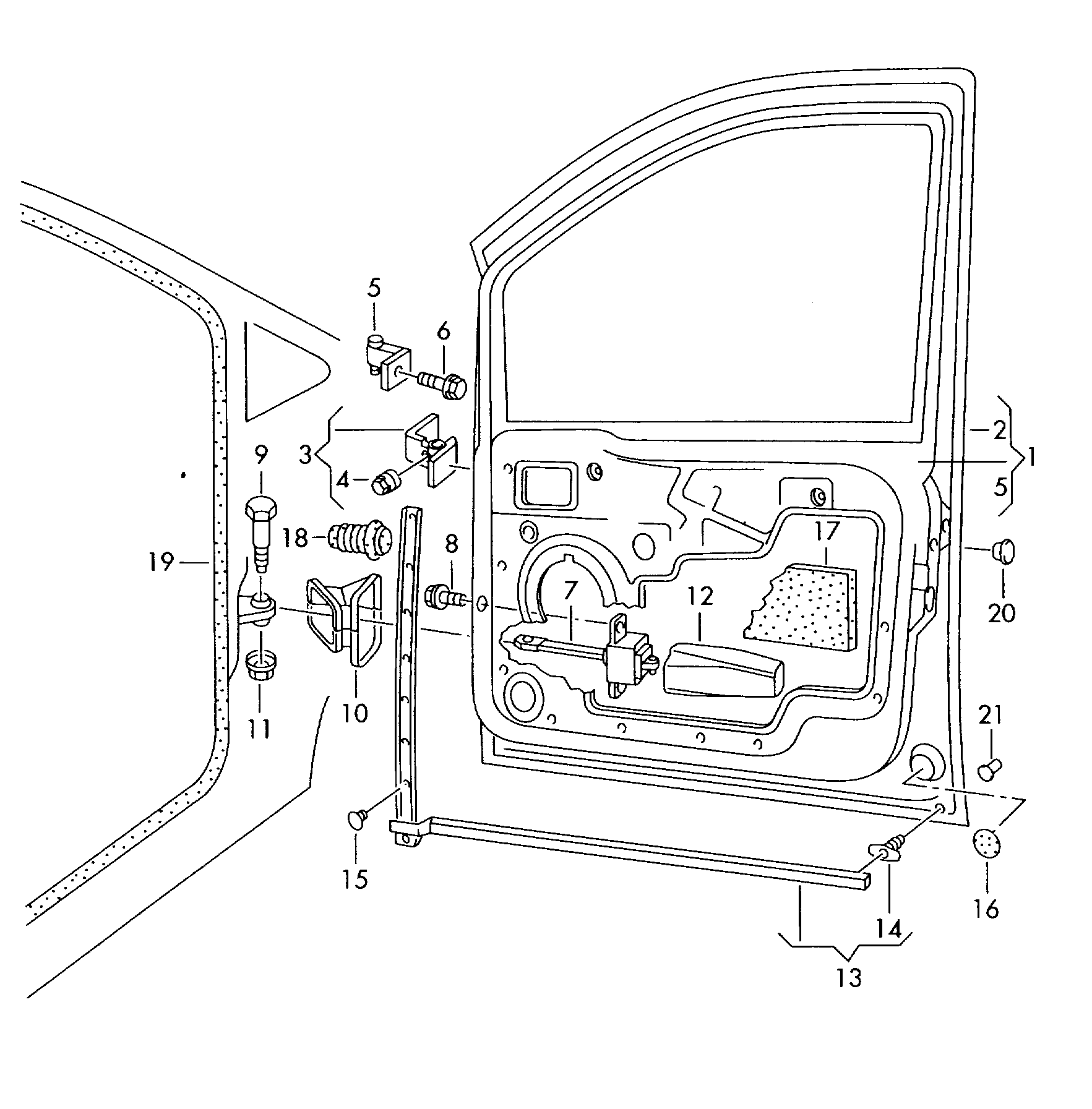 车门; 车门铰链; 车门密封条; 车门限位器 - Alhambra(AL)  
