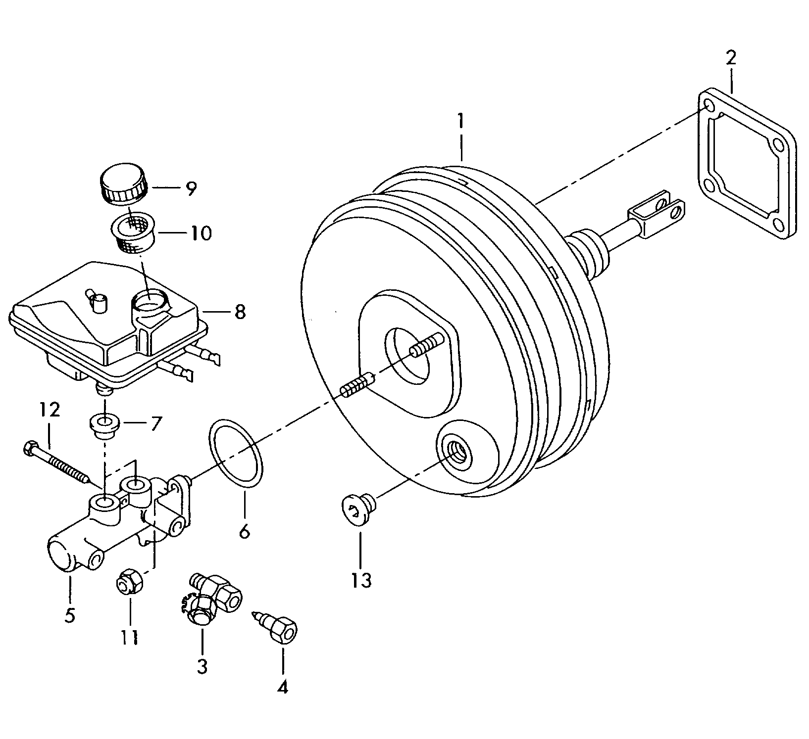 Bremskraftverstaerker; Hauptbremszylinder; Ausglei... - LT, LT 4x4(LT)  