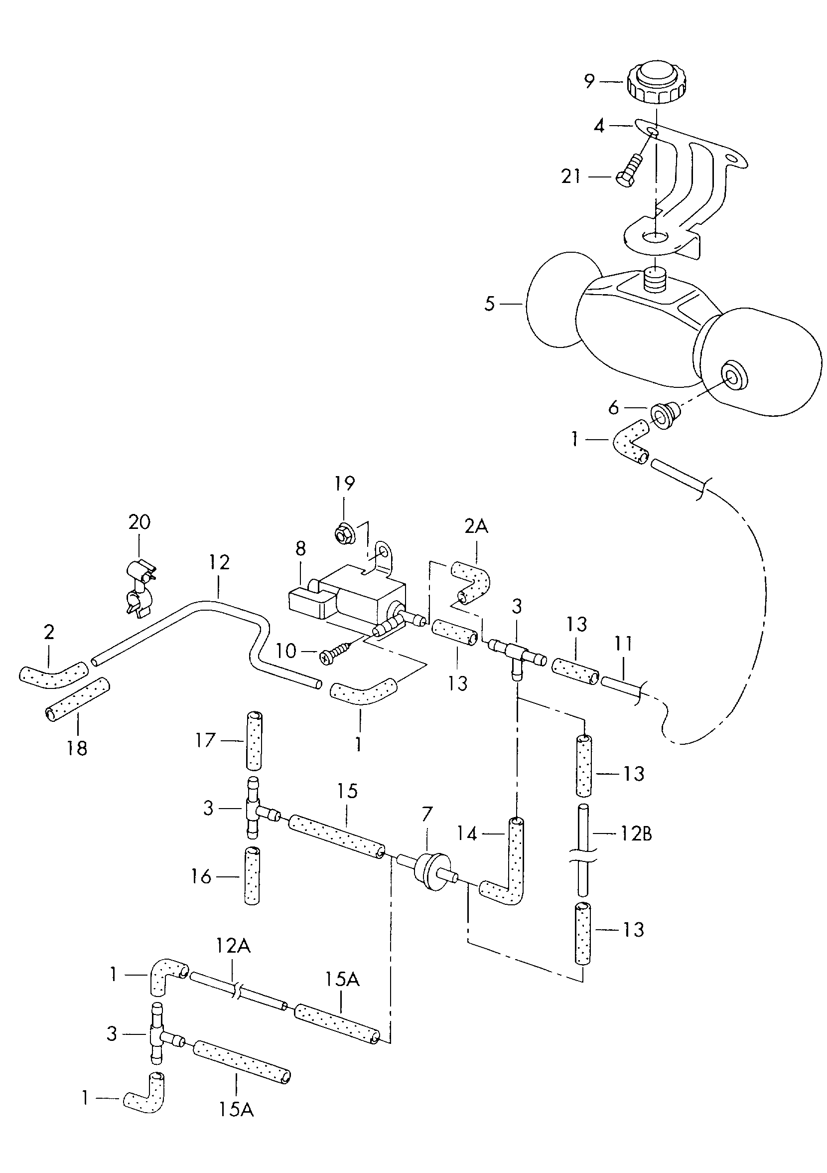 Вакуумные шланги; для а/м с автономным
отопителем - Alhambra(AL)  