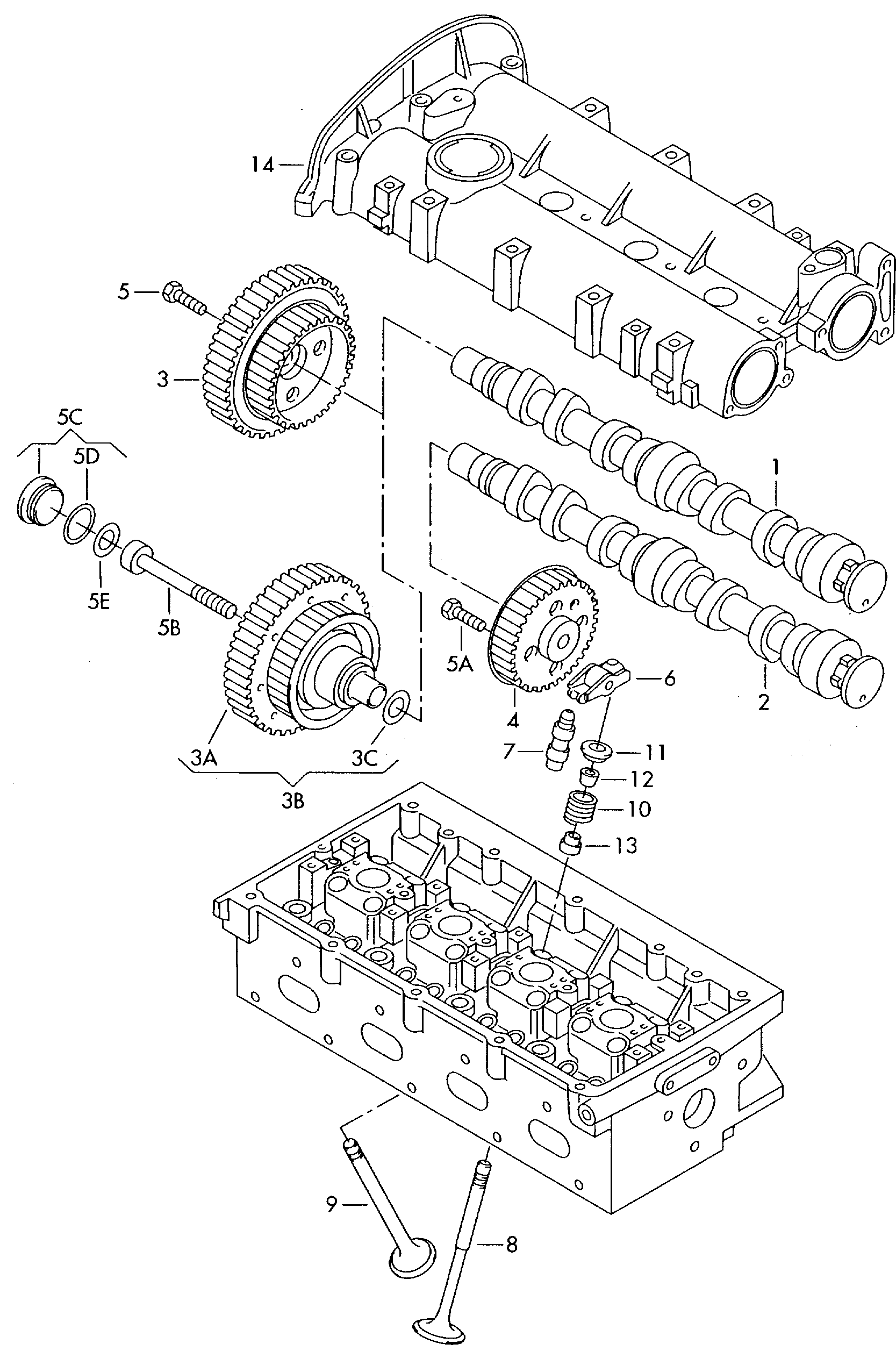 camshaft, valves - Polo/Derby/Vento-IND(PO)  