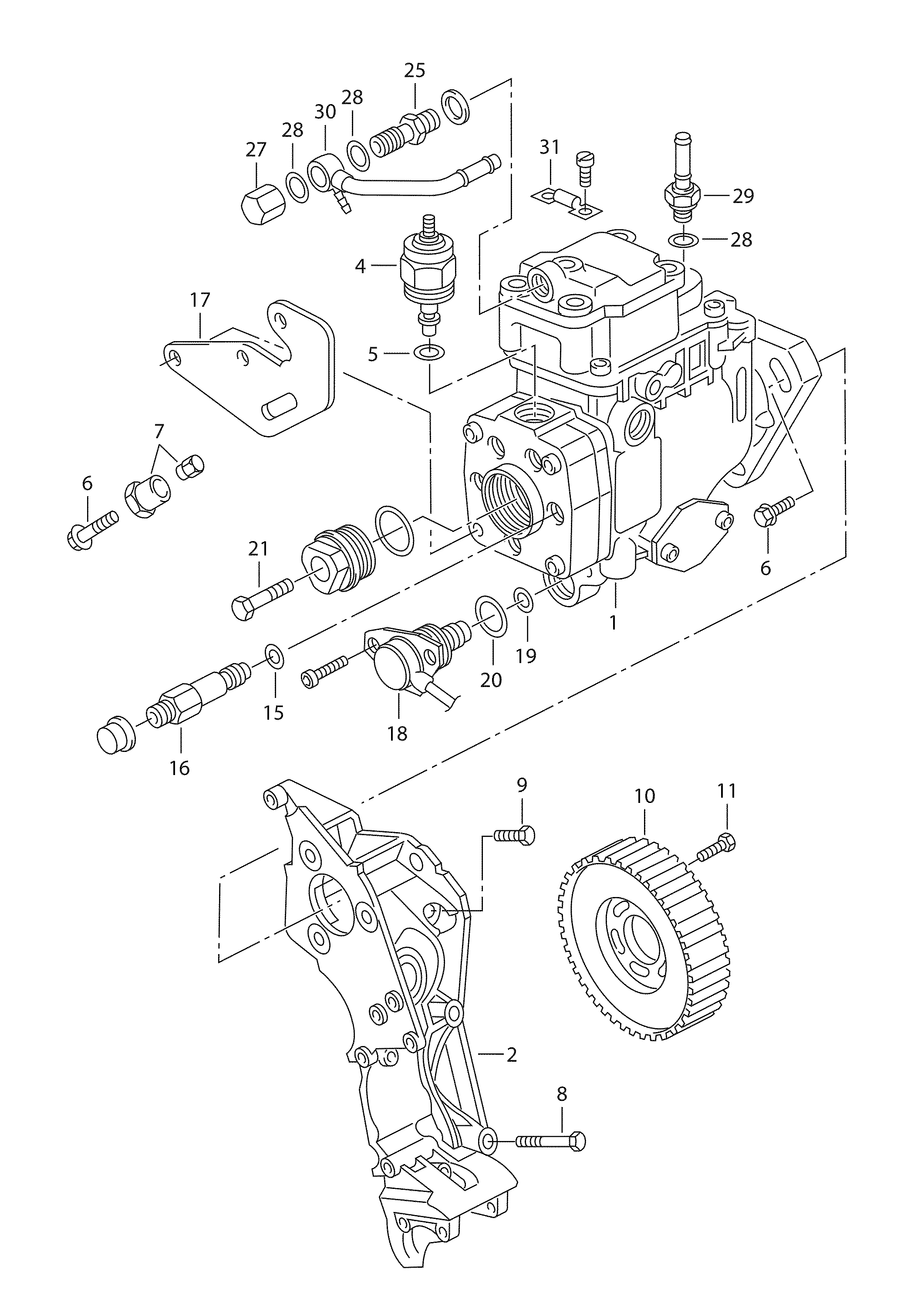 injection pump - Audi A3/S3/Sportb./Lim./qu(A3)  