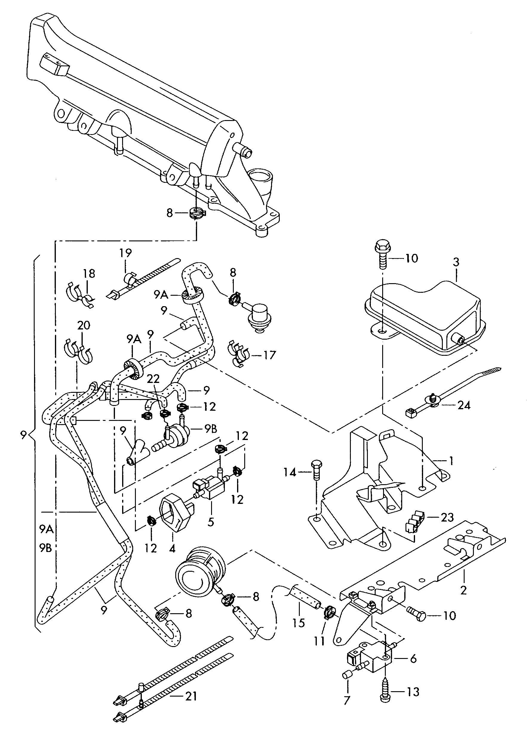 vacuum system - Audi A3/S3/Sportb./Lim./qu(A3)  