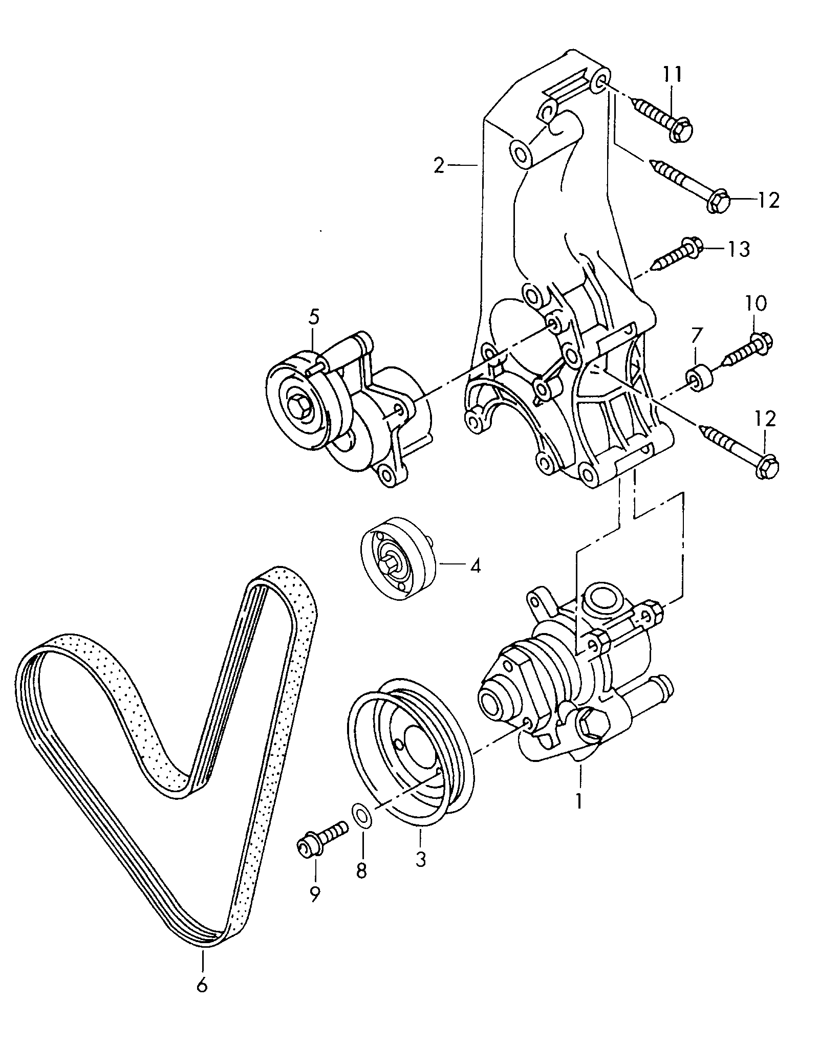 vane pump; for power steering - Audi A3/S3/Sportb./Lim./qu(A3)  