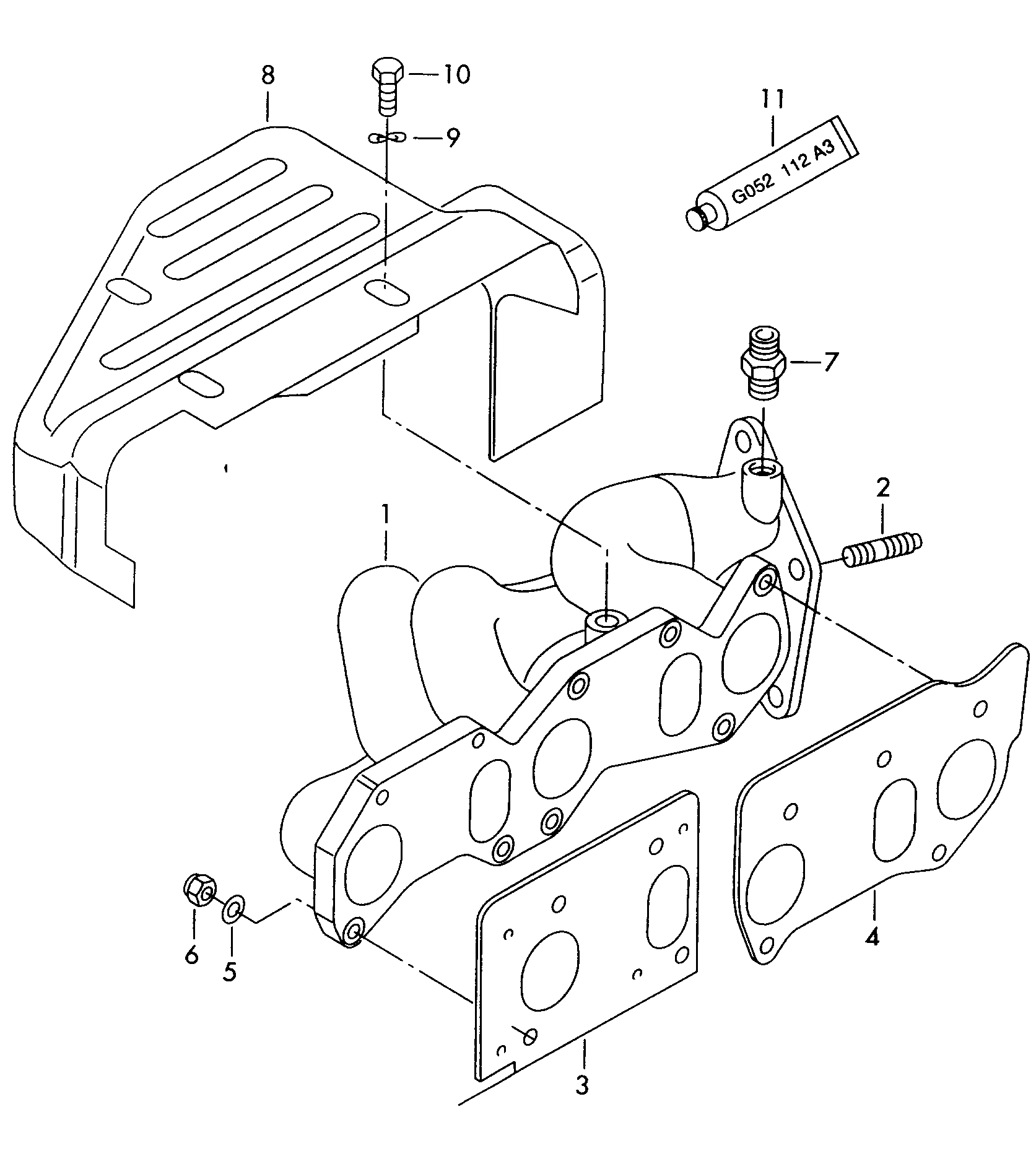 exhaust manifolds - Golf/Variant/4Motion(GOLF)  