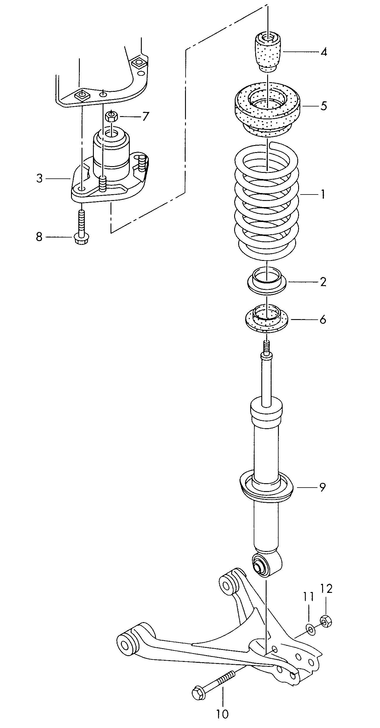 suspension; shock absorbers - Passat/4Motion/Santana(PA)  