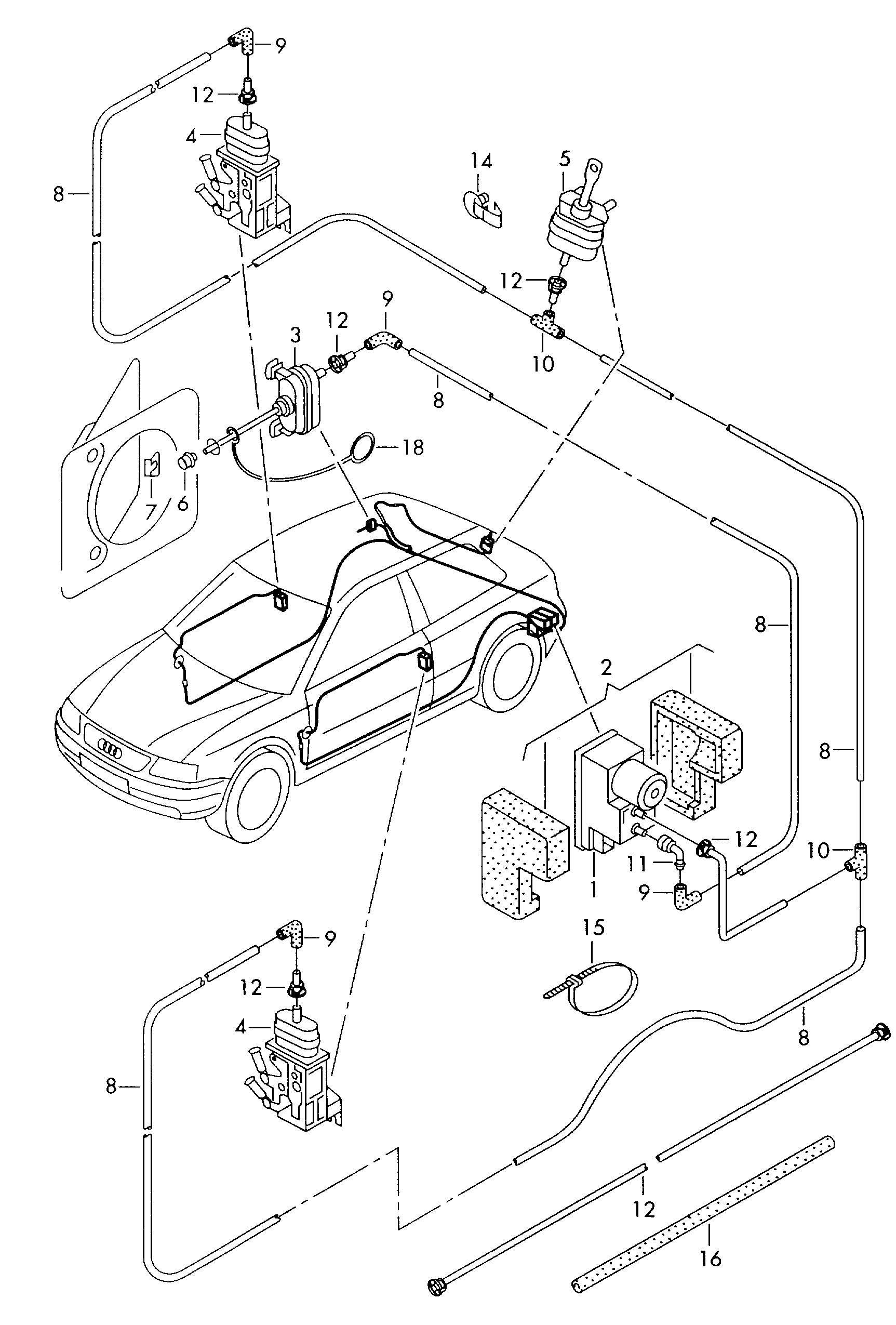 central locking system - Audi A3/S3/Sportb./Lim./qu(A3)  