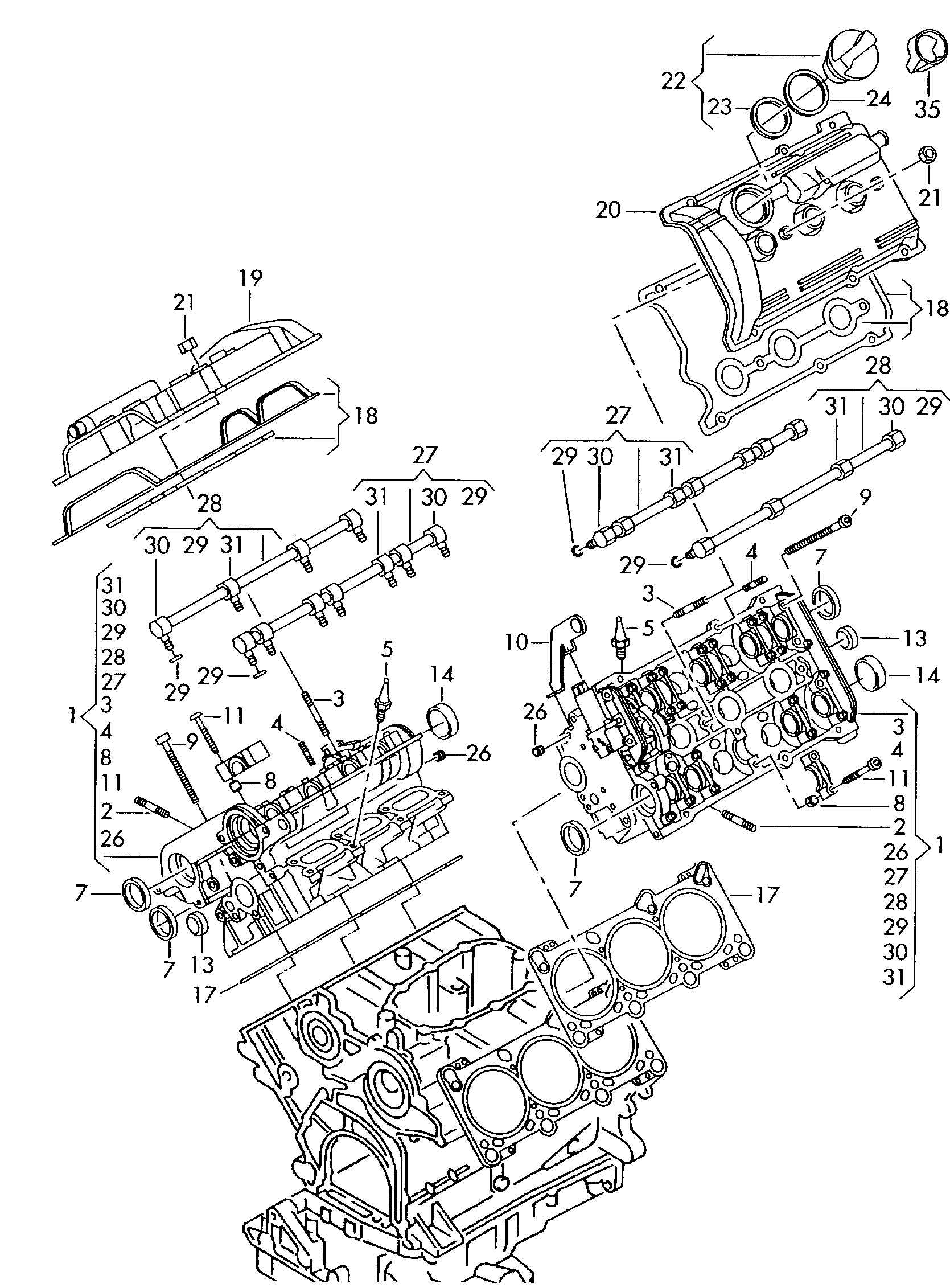 cilinderkop; klepdeksel - Audi A4/Avant(A4)  