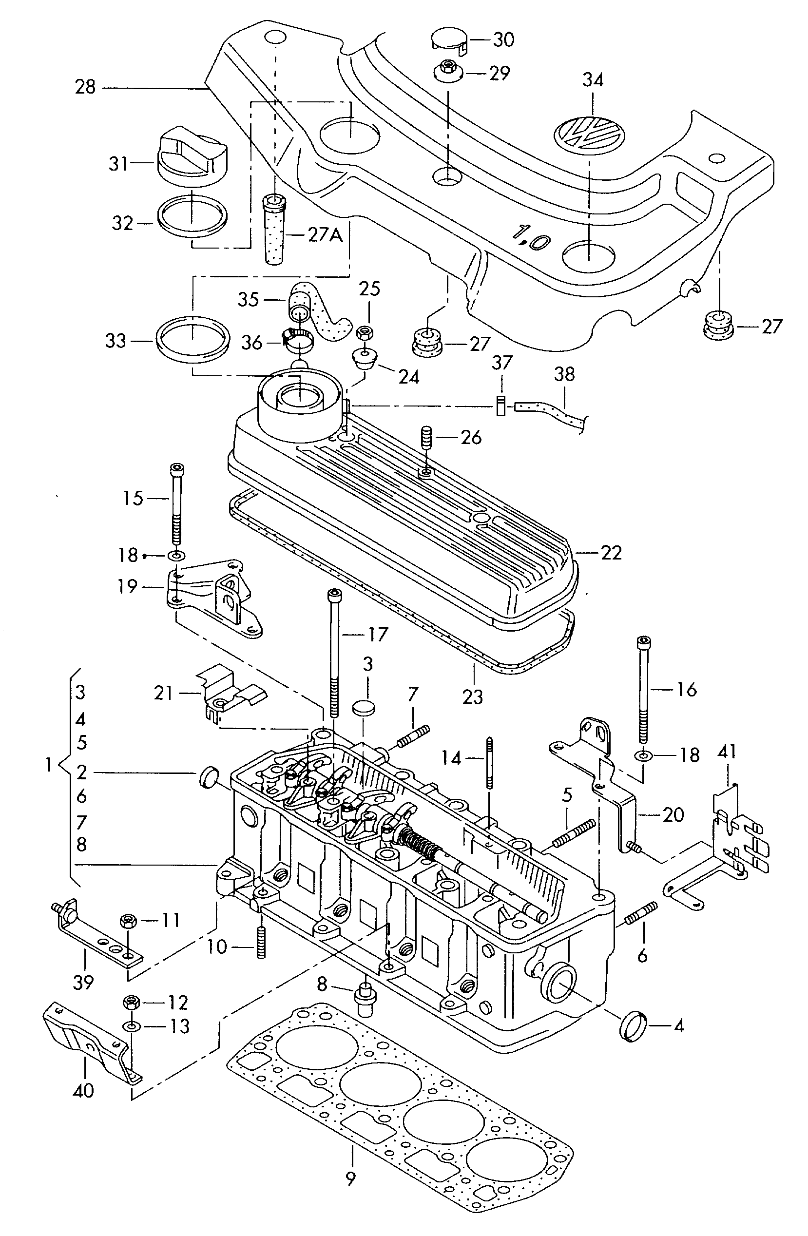 cilinderkop; klepdeksel - Fabia(FAB)  