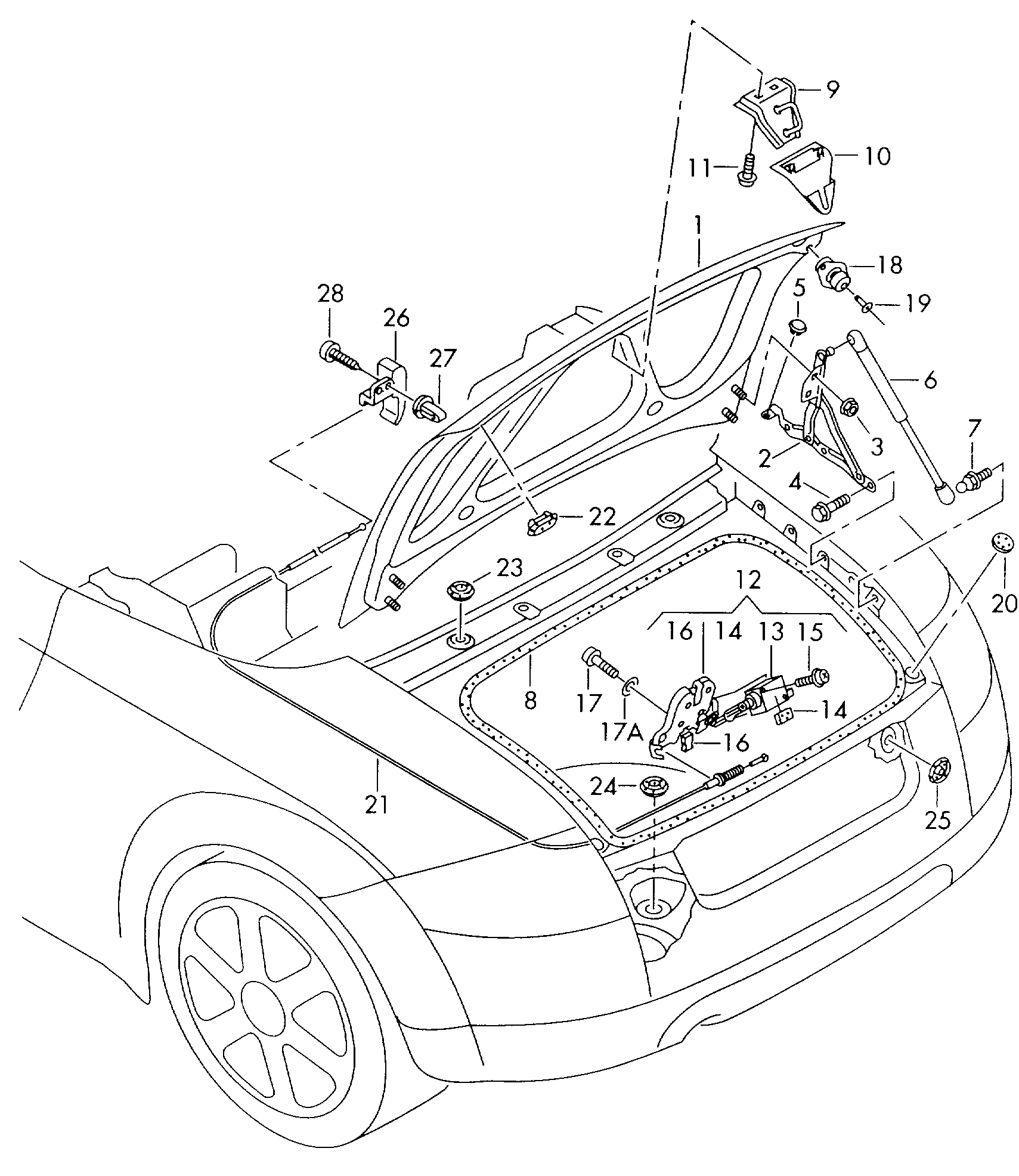 Heckklappe - Audi TT/TTS Coupe/Roadster(ATT)  