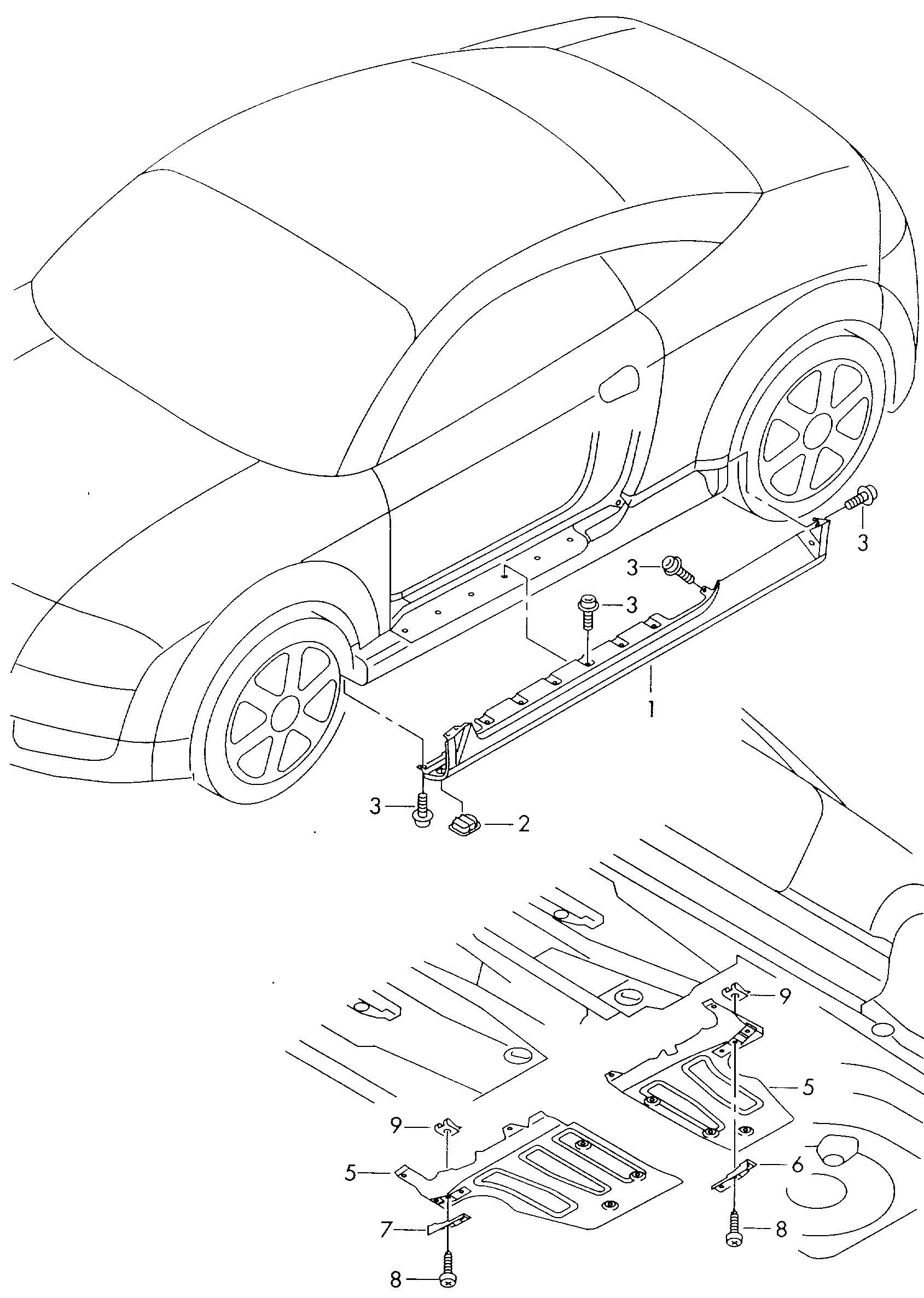side member trim - Audi TT/TTS Coupe/Roadster(ATT)  