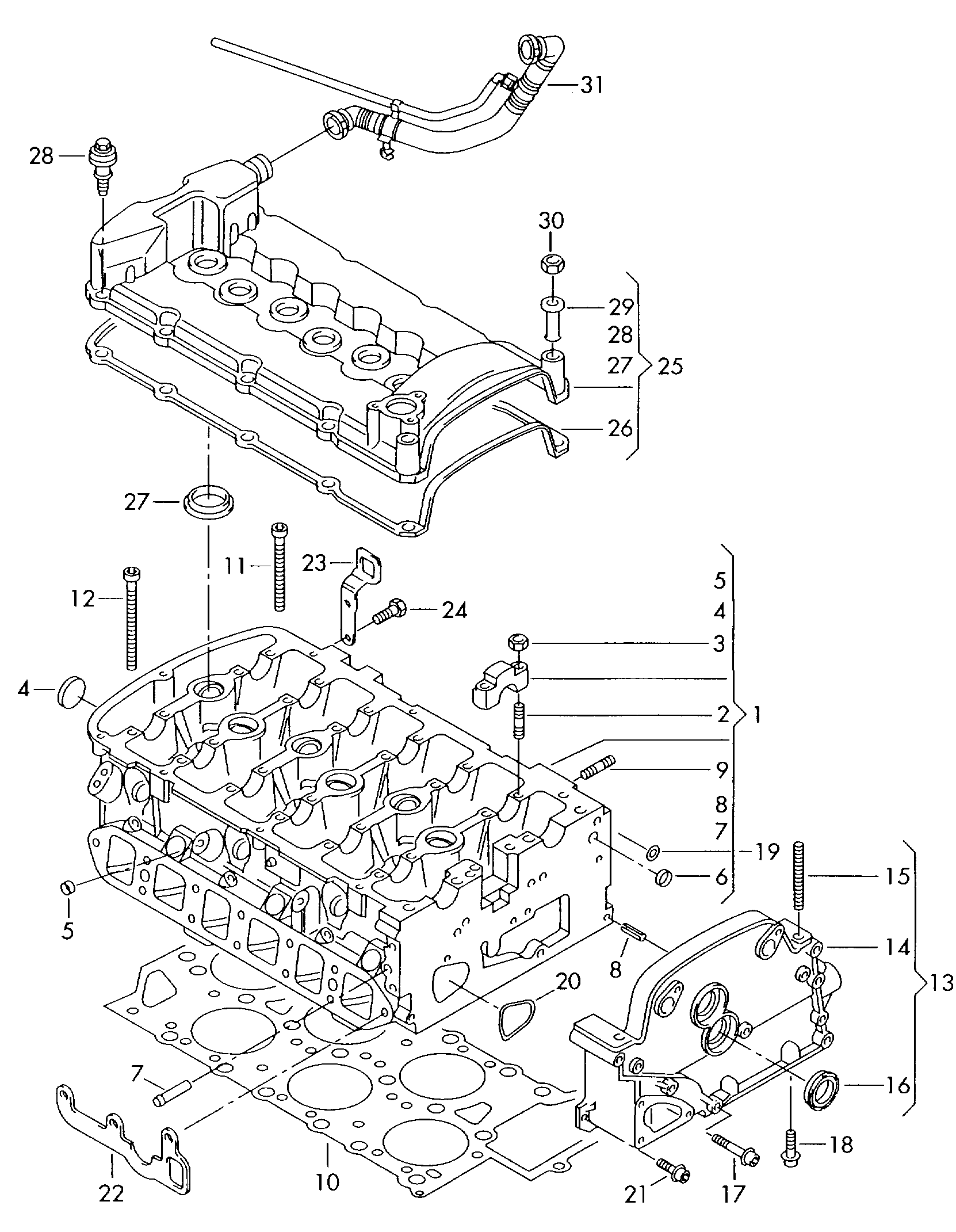 cilinderkop; klepdeksel - Transporter(TR)  