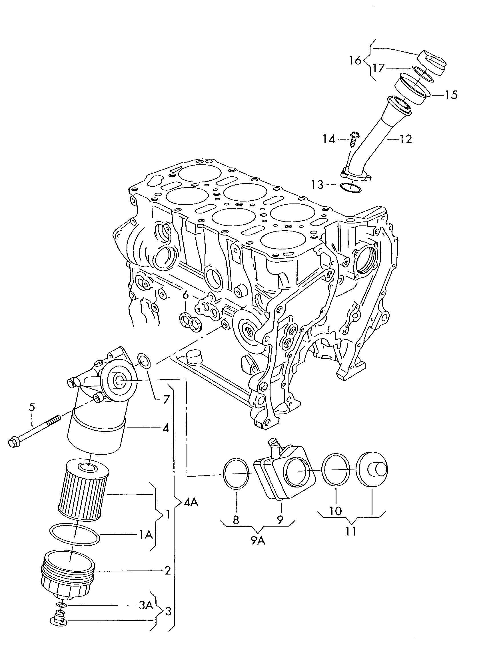 オイルフィルター; オイルクーラー - Audi A3/S3/Sportb./Lim./qu(A3)  