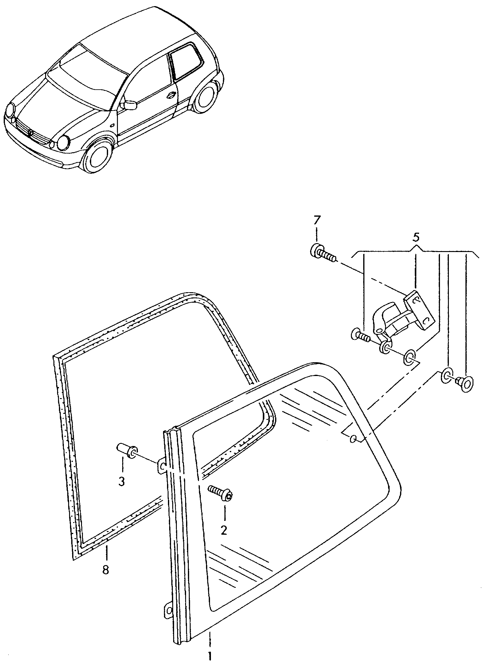 ventanilla deflectora - Lupo / Lupo 3L TDI(LU)  