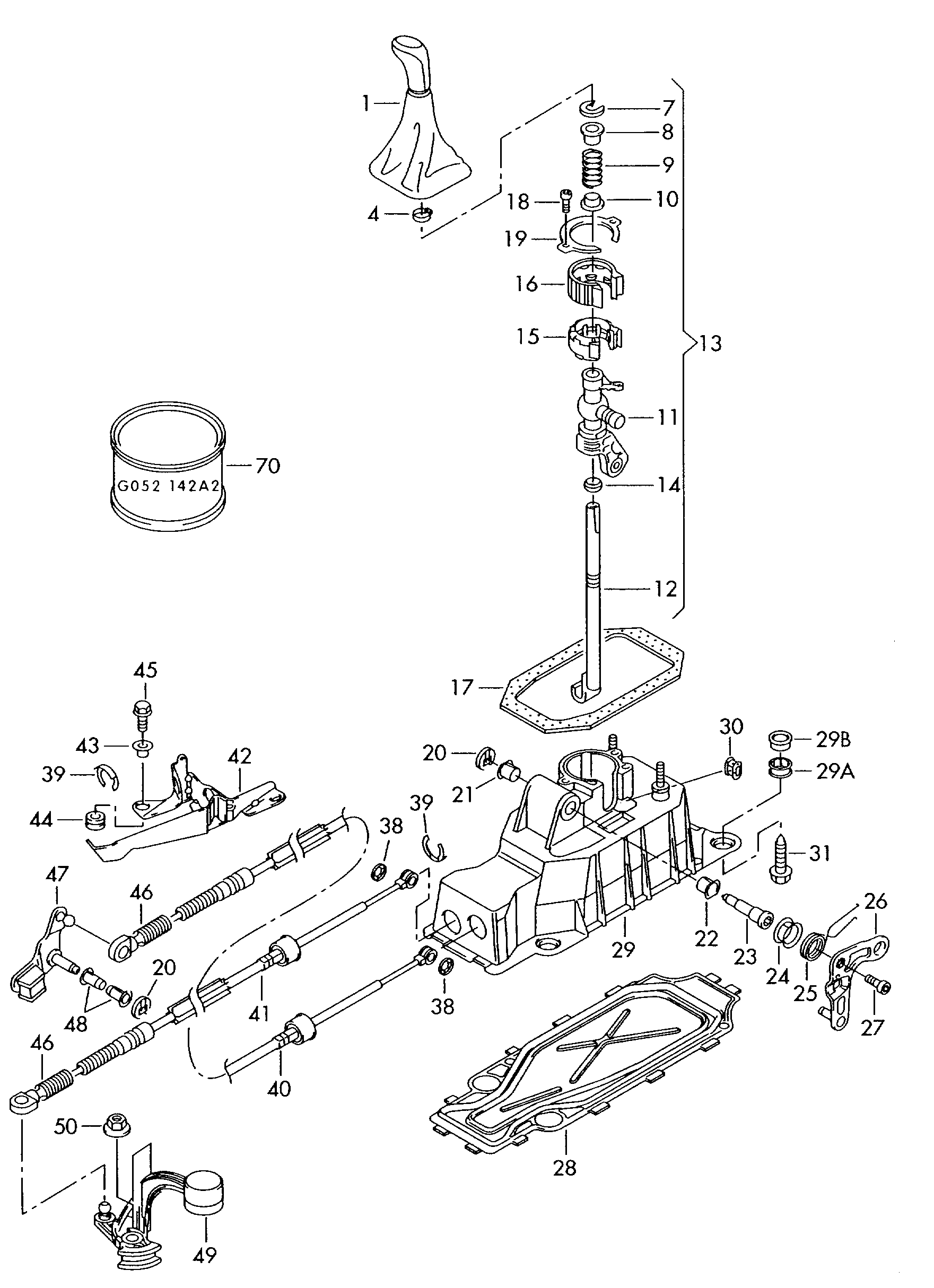 selector mechanism - Audi A2(A2)  