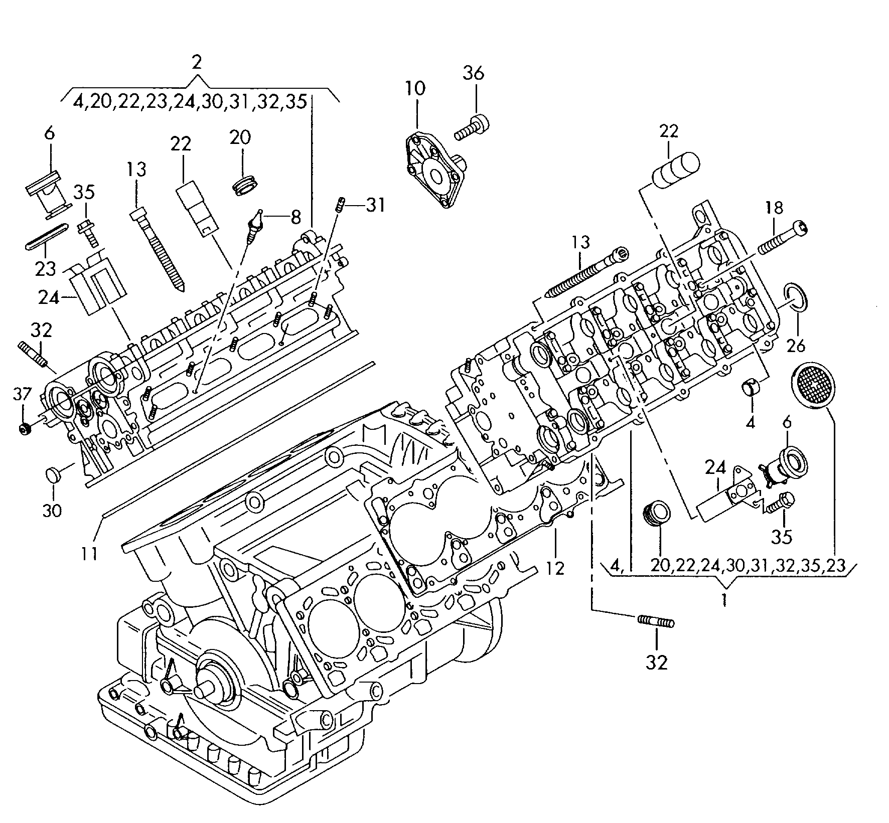 cylinder head - Audi A4/Avant(A4)  