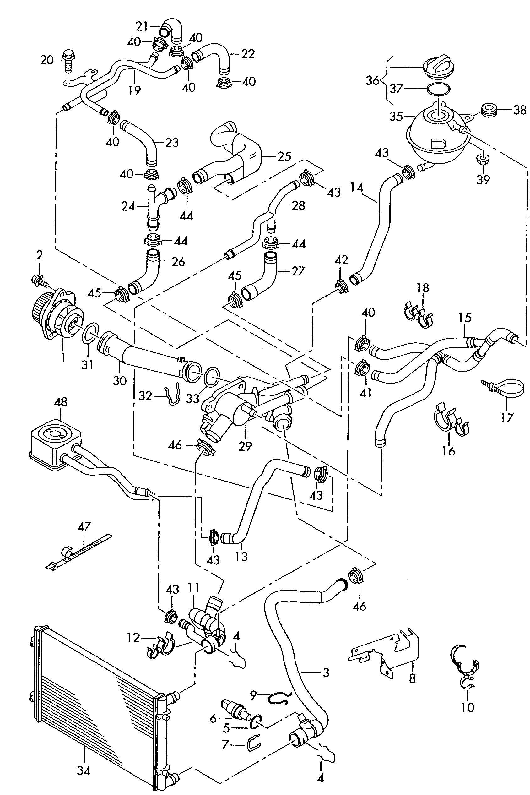 waterpomp; koelvloeistofkoeling - Audi A2(A2)  