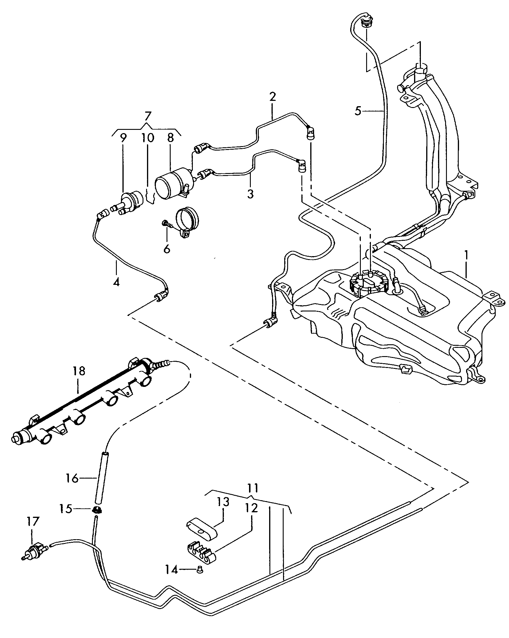燃油管路; 燃油滤清器; F 8Z-3-000 001>> - Audi A2(A2)  