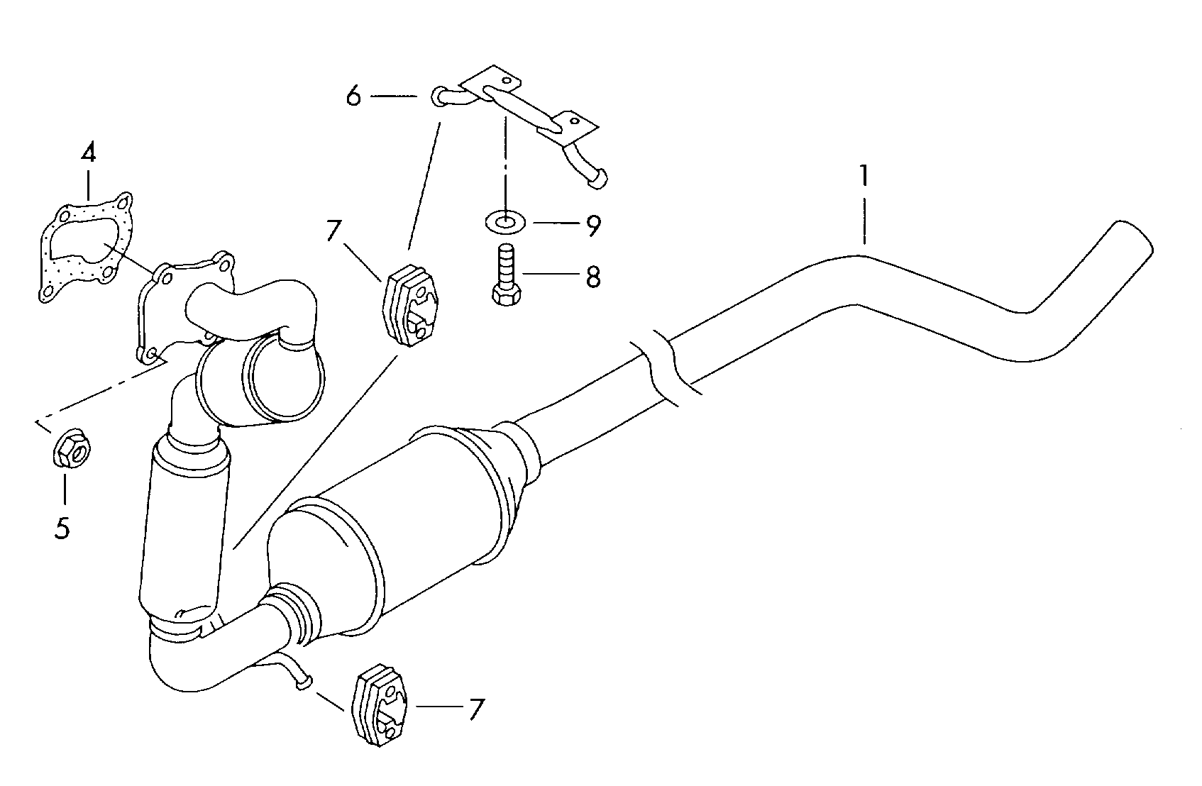 Труба выпуска ОГ с нейтрализат - Audi A2(A2)  
