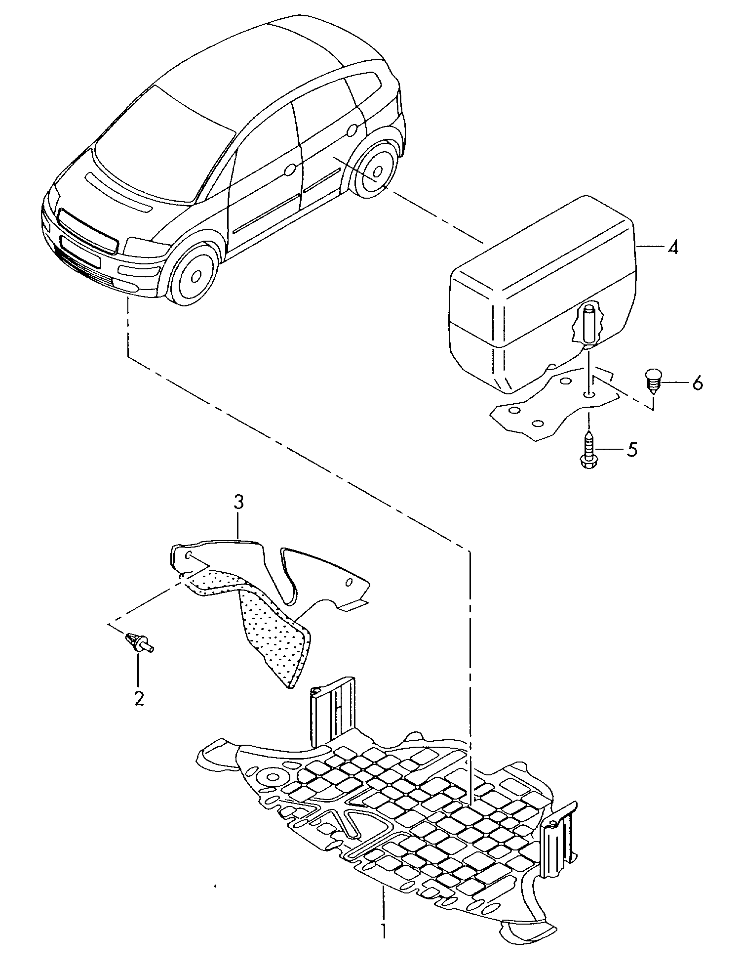 隔音件; 摆动半轴盖板; 平衡重 - Audi A2(A2)  