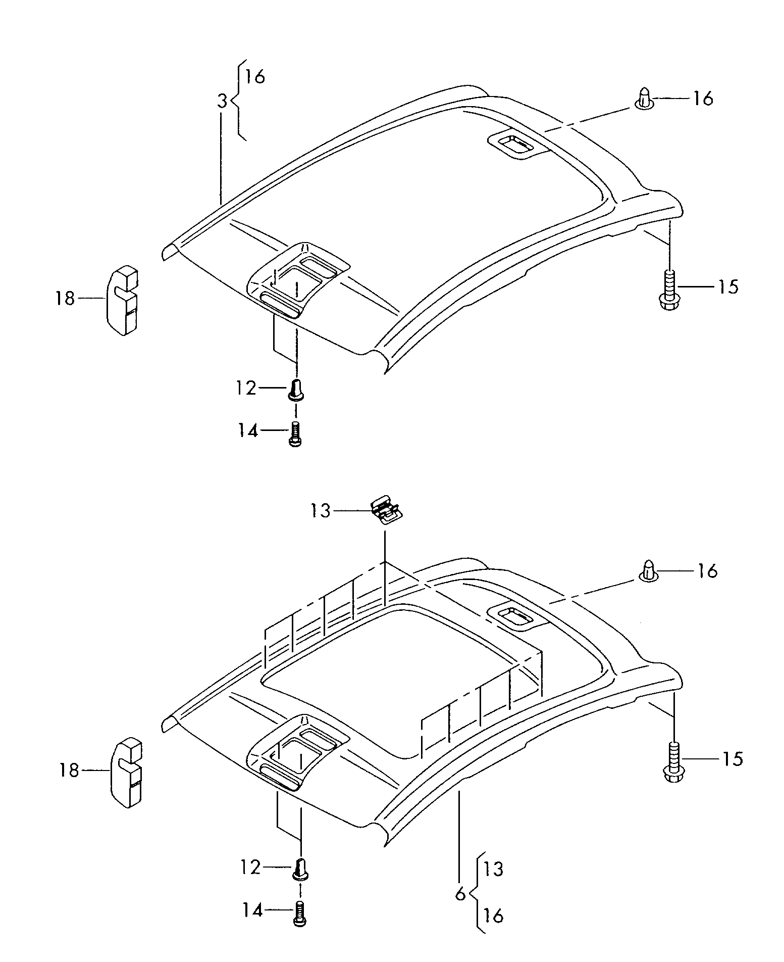 roof trim - Audi A2(A2)  