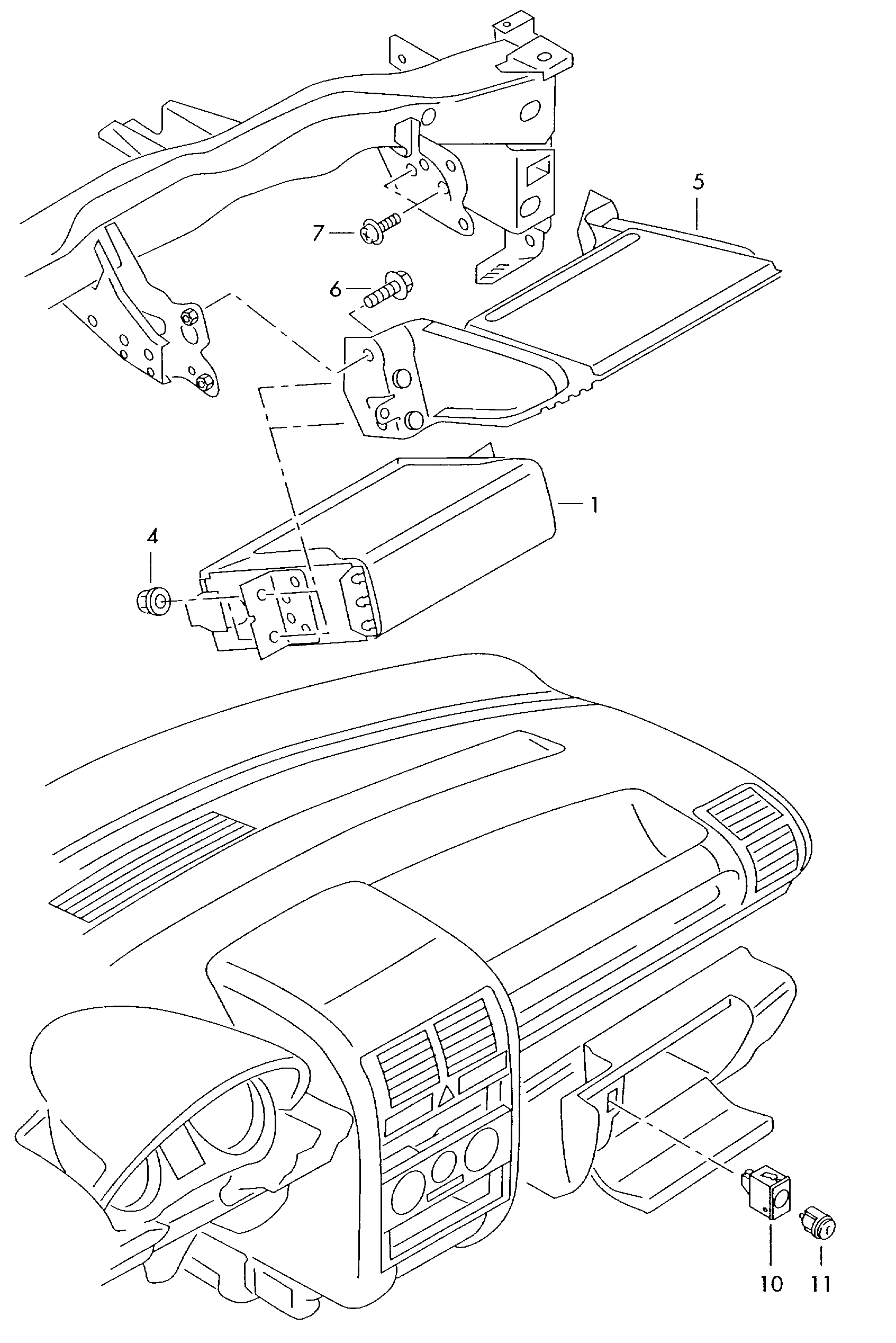 airbag unit; (passenger side); ; ; ; ; ;  caution ... - Audi A2(A2)  