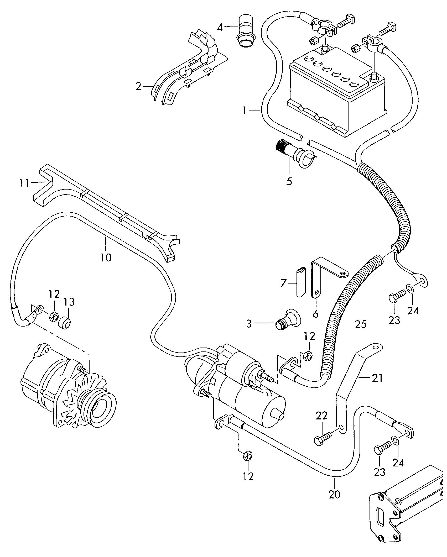 Провод массы - Audi A2(A2)  
