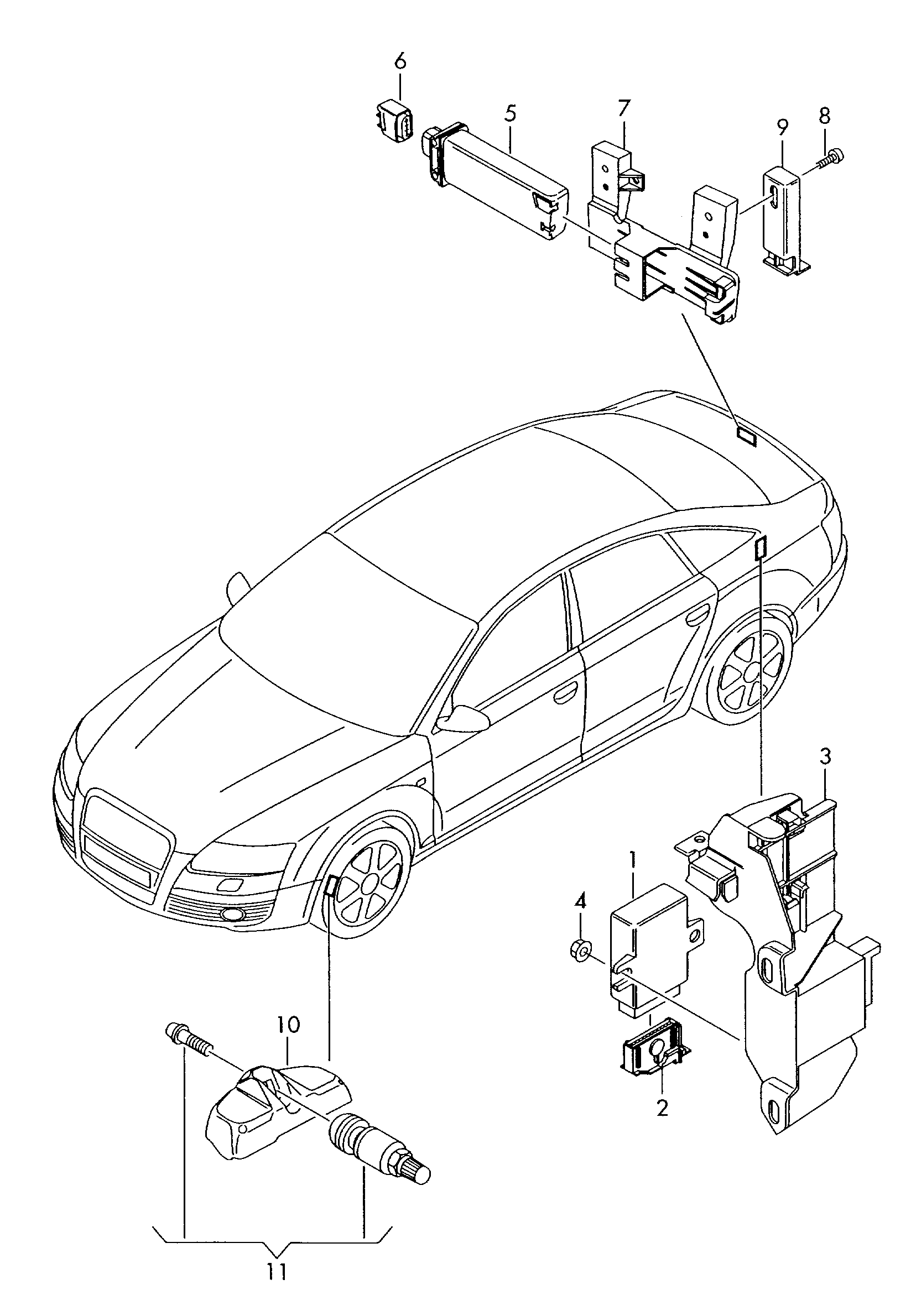 tyre pressure control system - Audi A4/Avant(A4)  