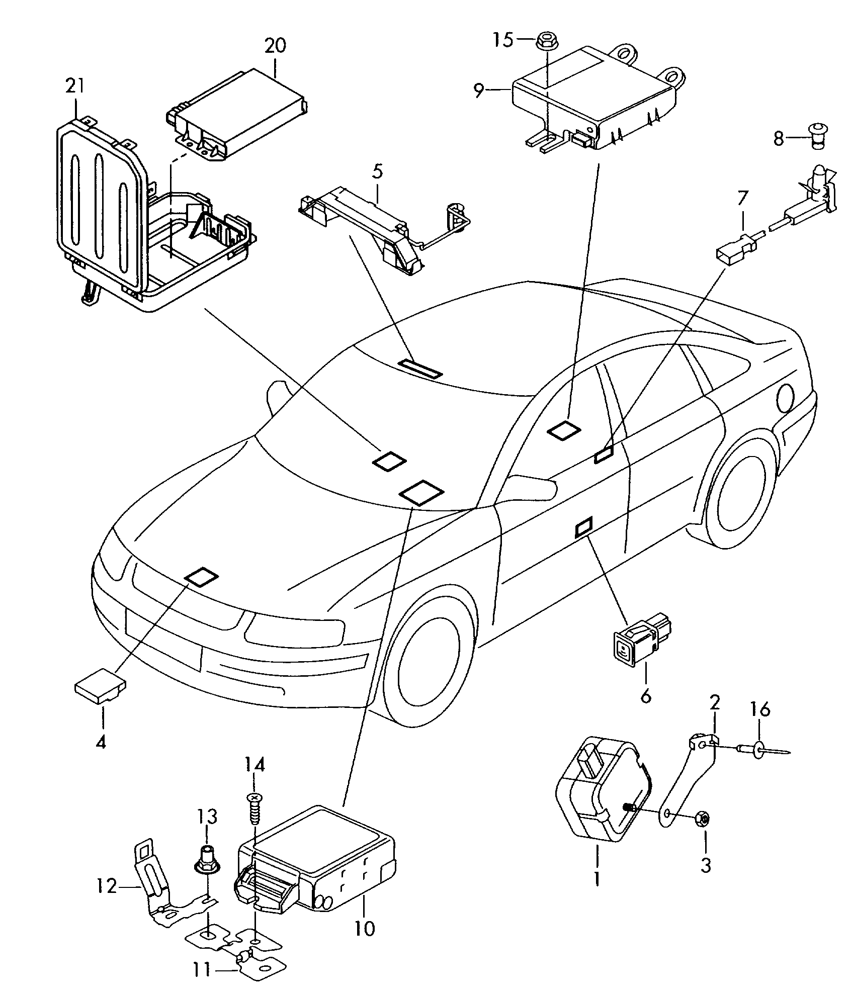Zentralsteuergeraet fuer
Komfortsystem - Audi A4/S4 Cabrio./qu.(AA4C)  