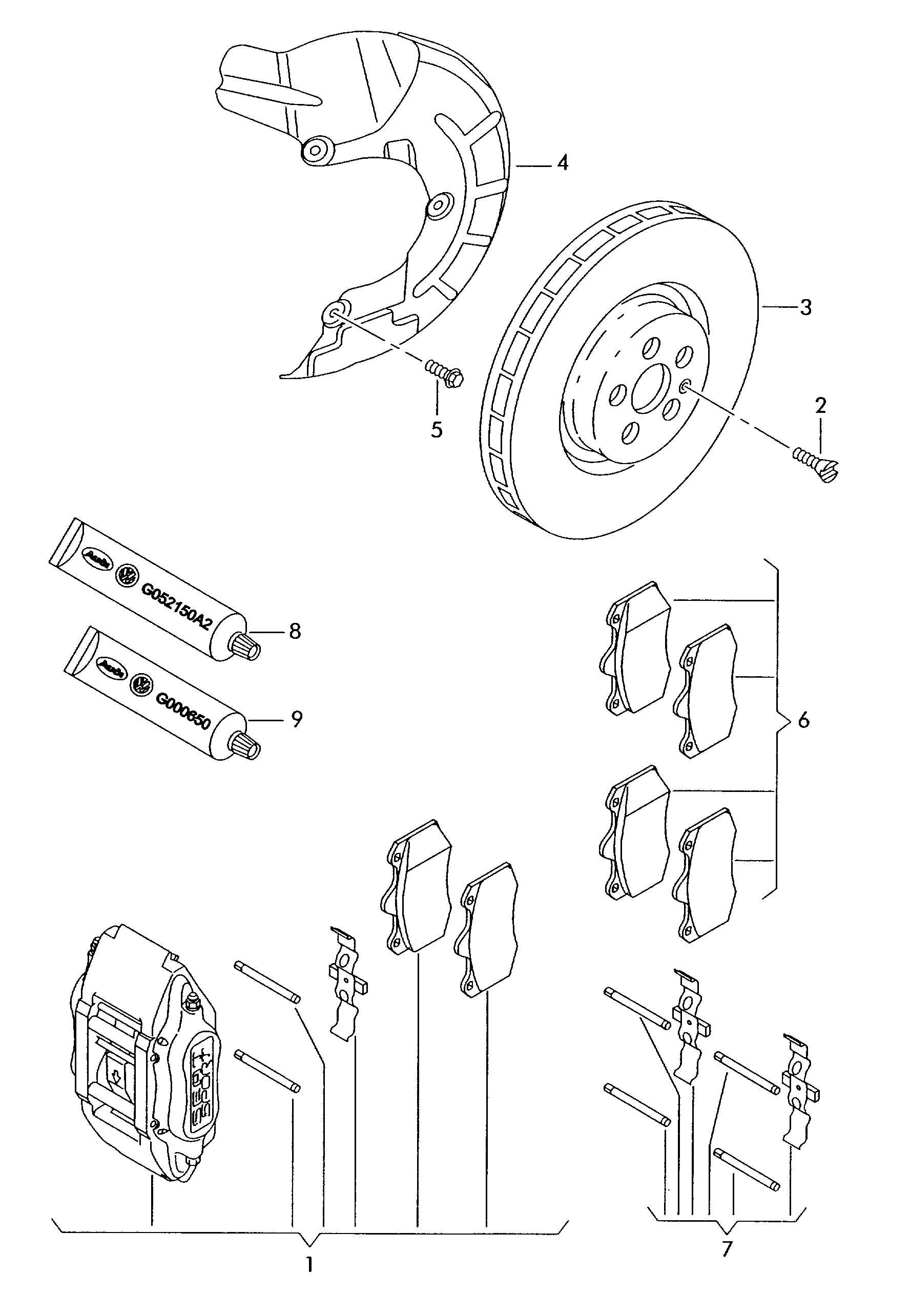 floating caliper brake; brake disc (vented) - Ibiza/ST(IB)  