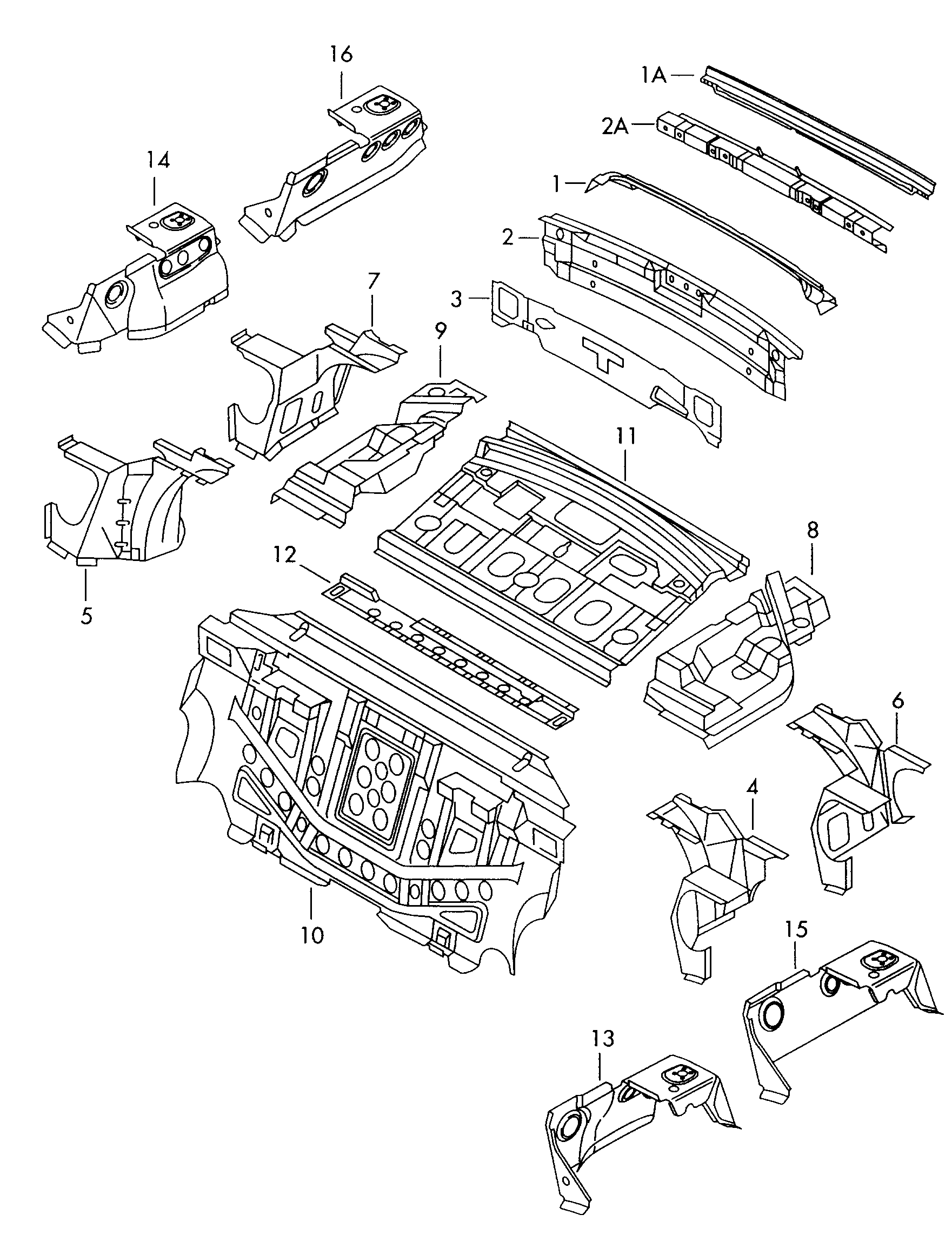 Cтенка задняя; Задняя панель - Audi A6/Avant(A6)  
