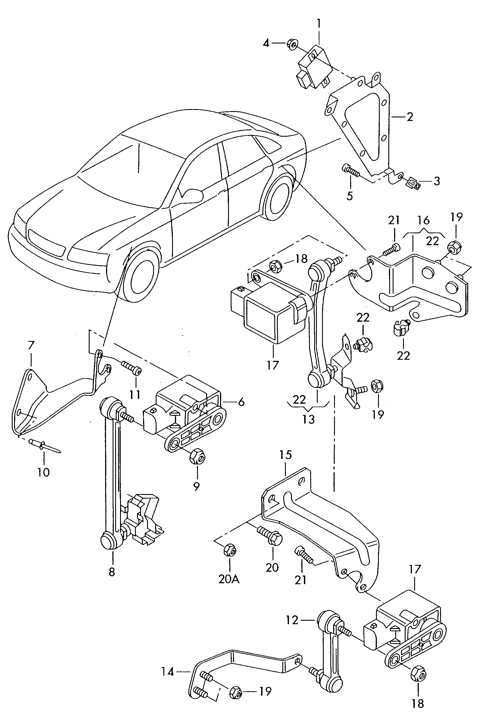 Leuchtweitenregelung - Audi A6/Avant(A6)  
