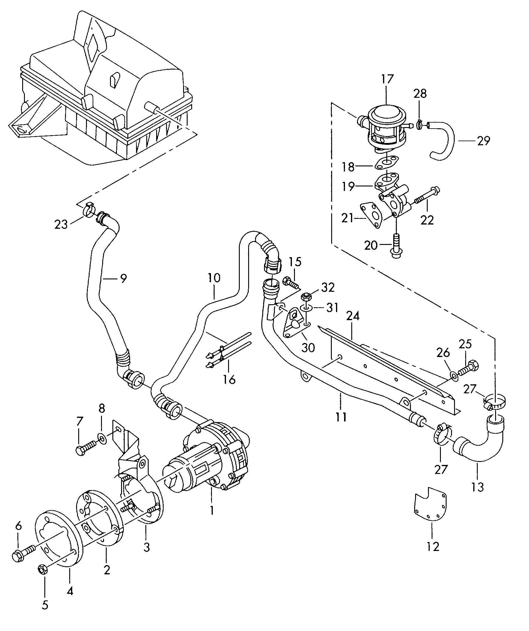 secondary air pump - Audi A4/Avant(A4)  