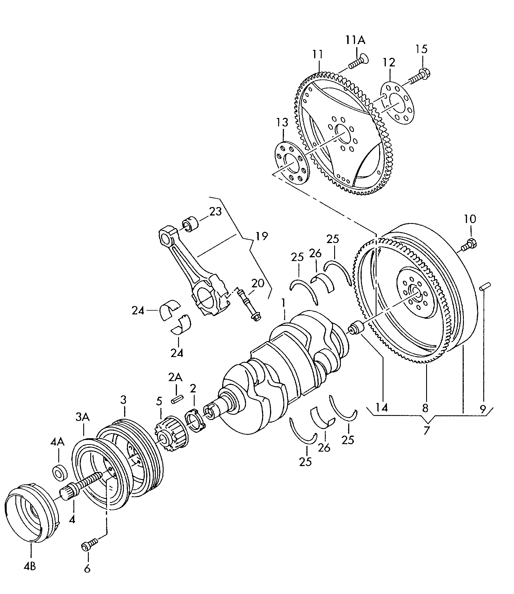 crankshaft; conrod; bearings - Audi A6 allroad quattro(A6AR)  