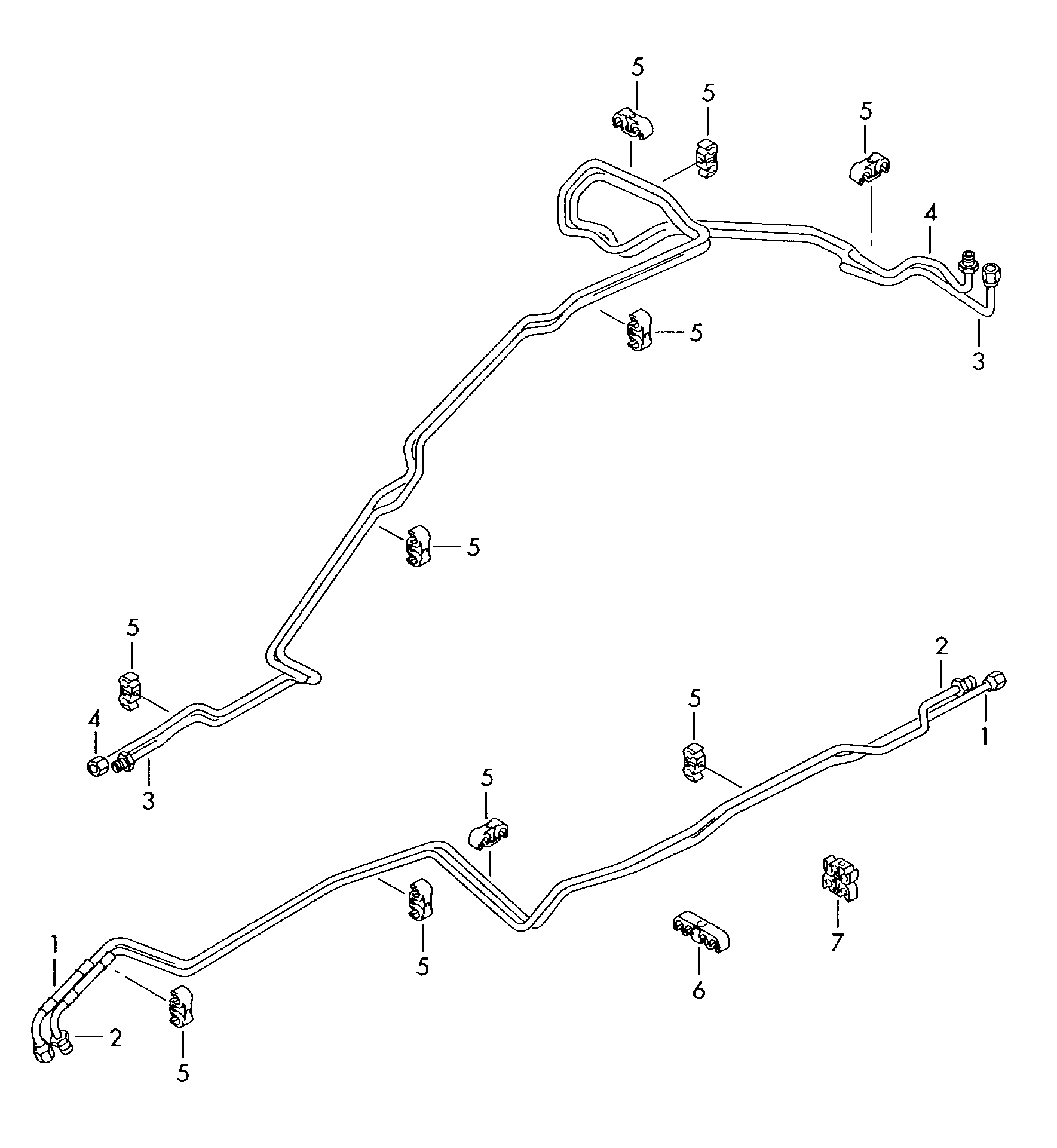 hydraulic line; anti-roll bar (decoupling) - Touareg(TOUA)  