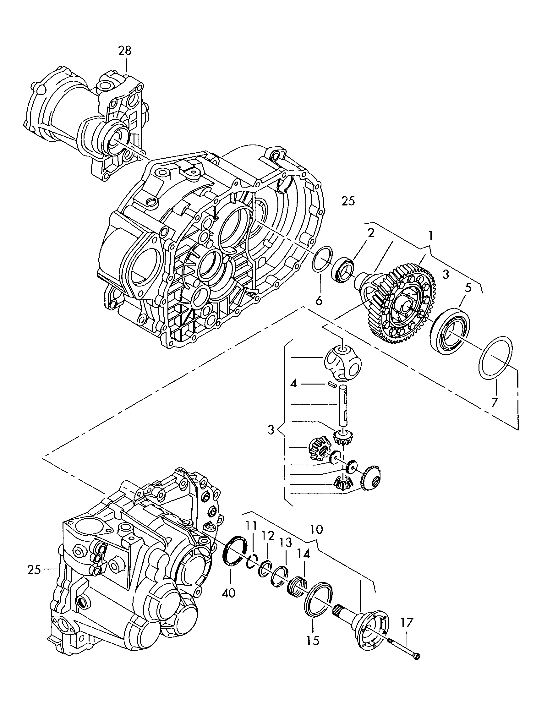 Ausgleichsgetriebe; Flanschwelle; 6-Gang-Schaltget... - Audi A3/S3/Sportb./Lim./qu(A3)  