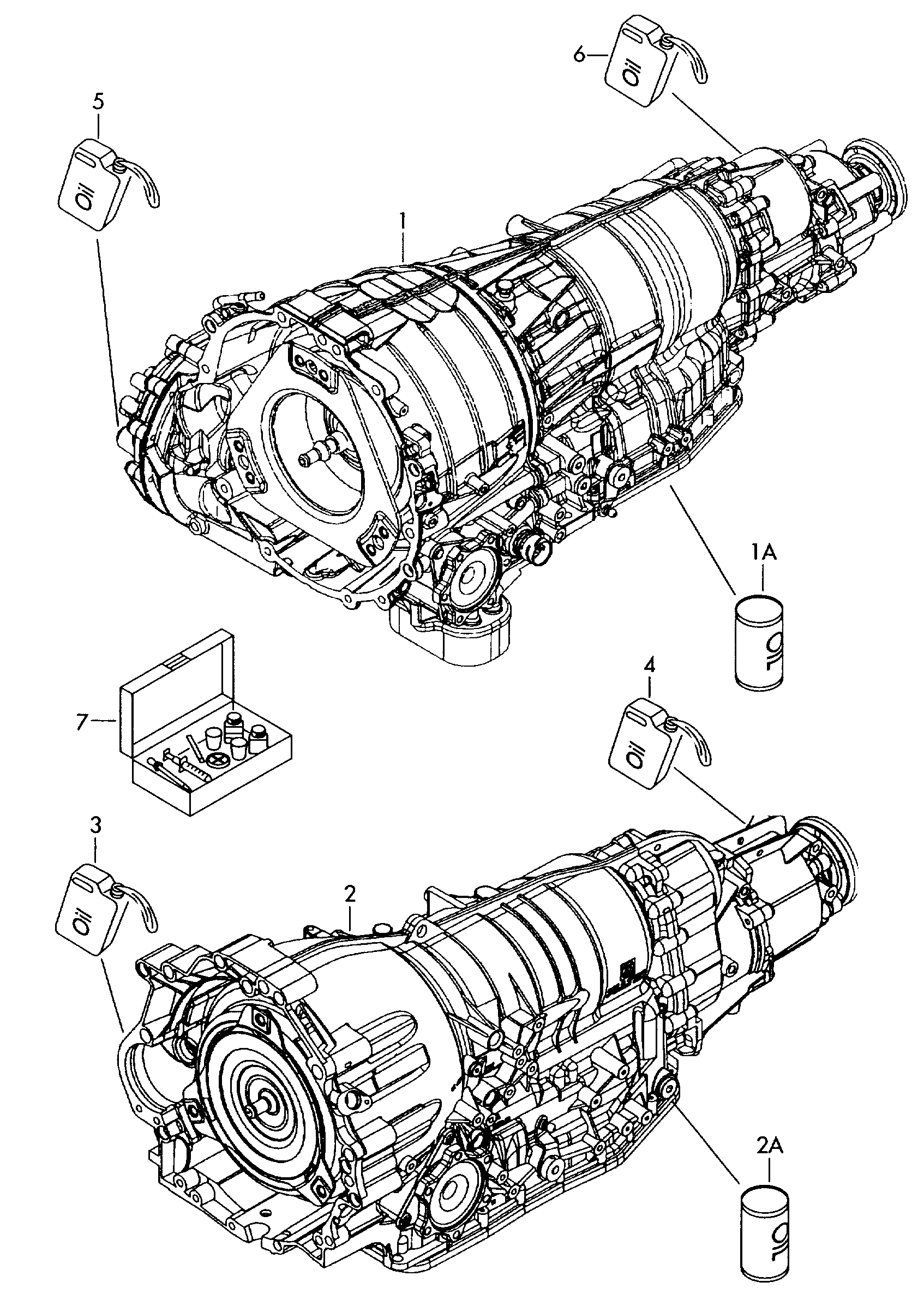 6-Gang-Automatikgetriebe mit
Verteilerdifferentia... - Audi A8/S8 quattro(A8Q)  