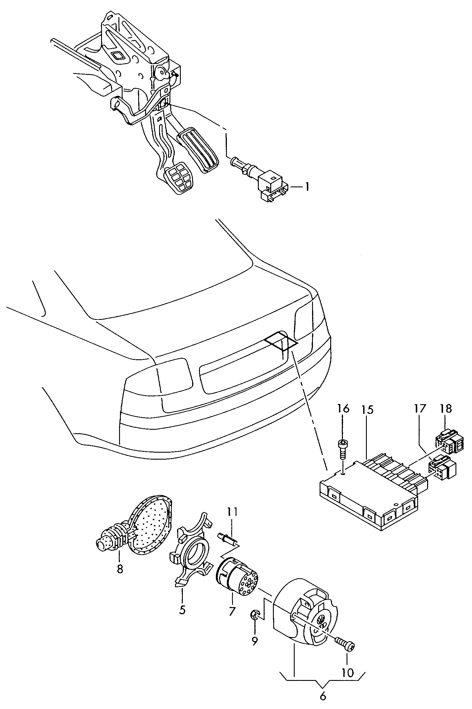 regelapp. voor aanhangwagen-
herkenning - Audi A6/Avant(A6)  