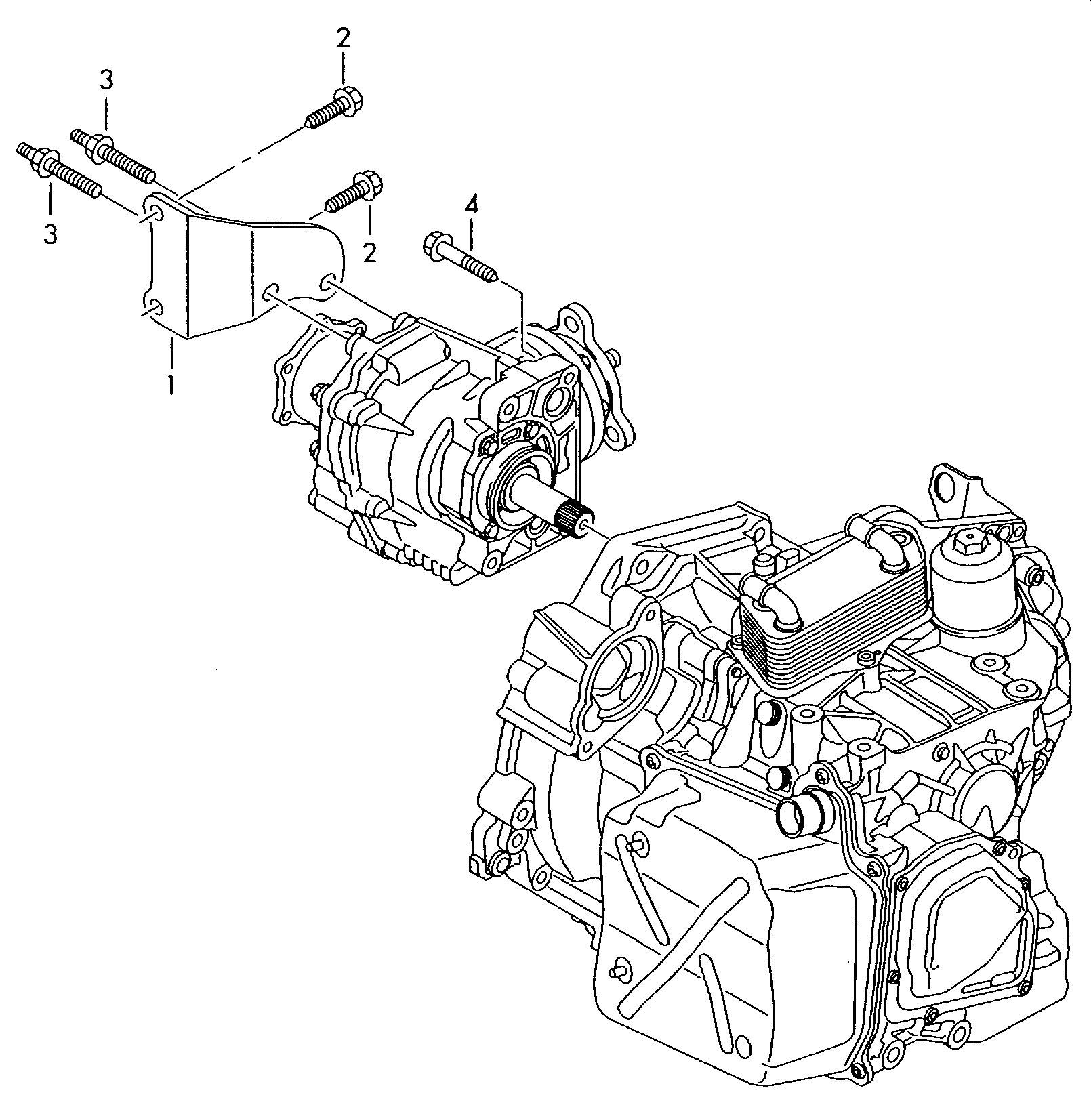 Befestigungsteile f. Getriebe; Achsantrieb; 6-Gang... - Audi A3/S3/Sportb./Lim./qu(A3)  