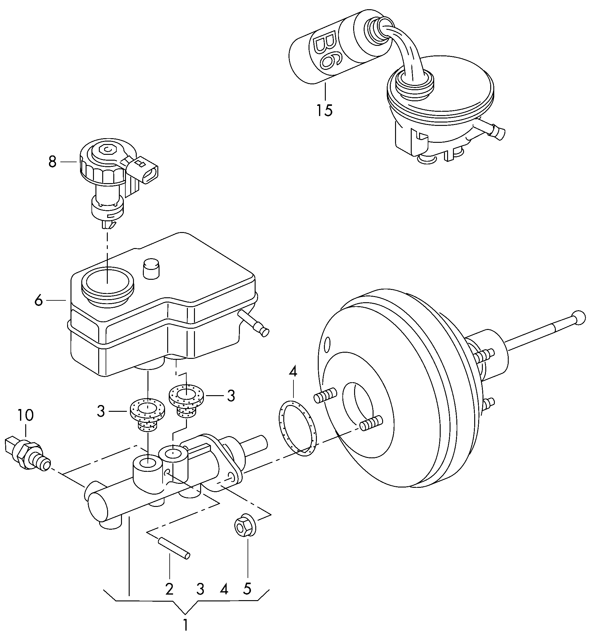 brake master cylinder; reservoir; brake fluid; F  ... - Golf/Variant/4Motion(GOLF)  