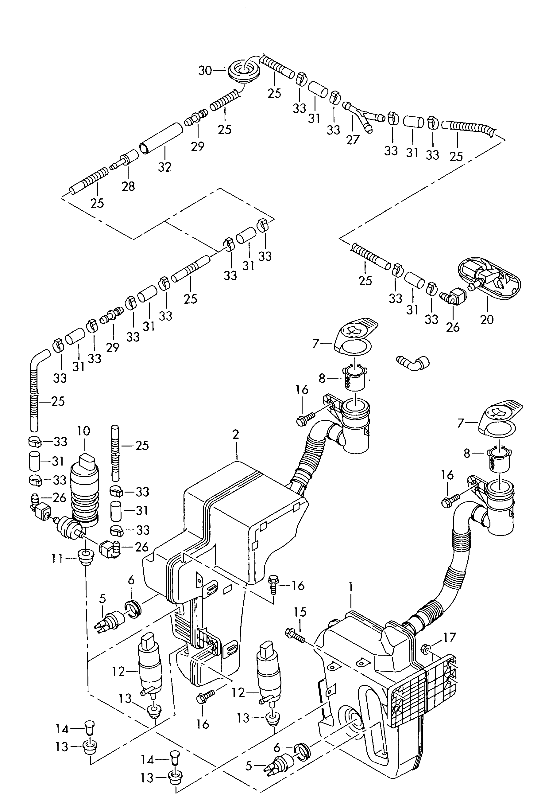sistema lavacristales - Touran(TOU)  