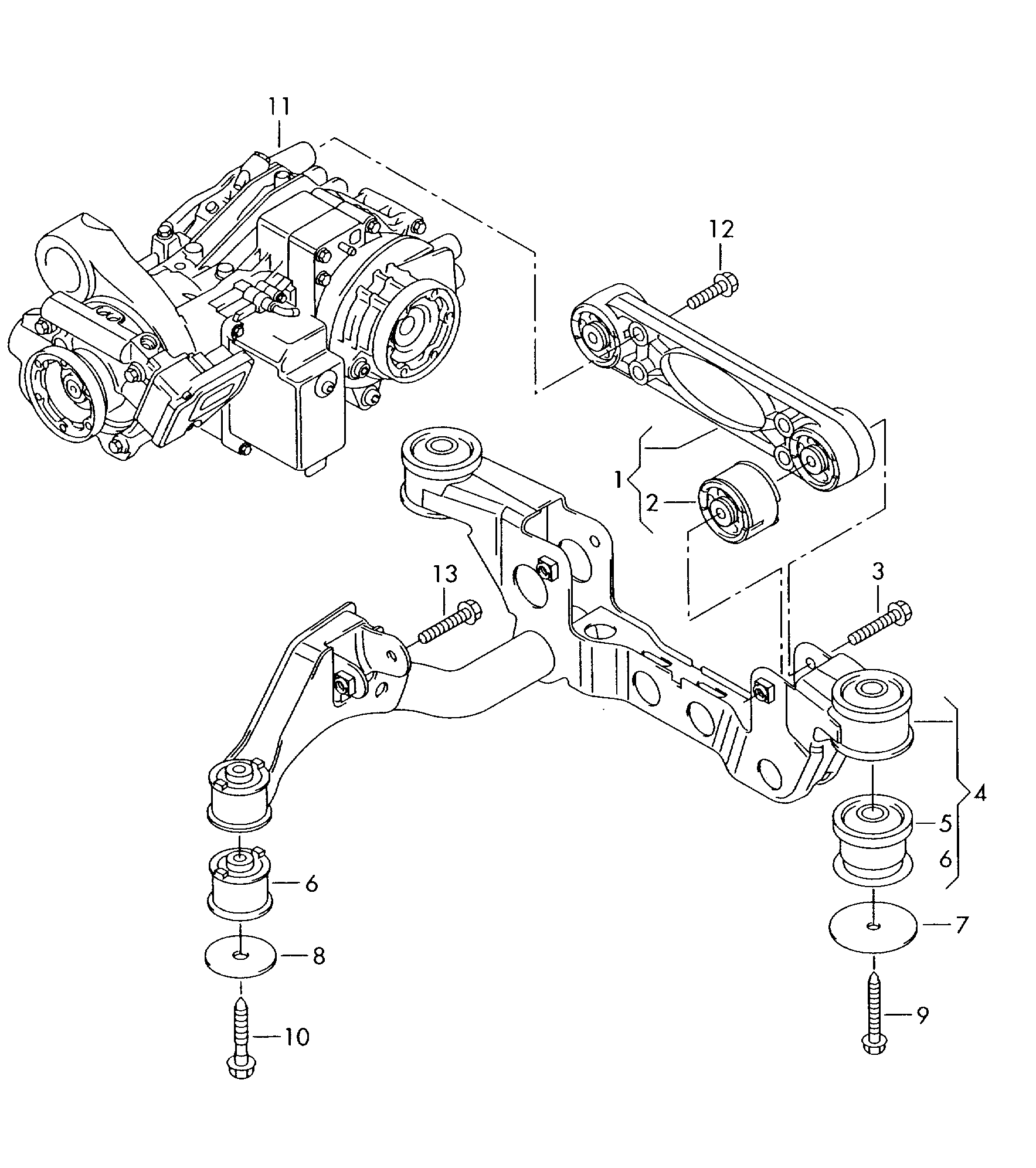 Getriebetraeger; Quertraeger - Transporter(TR)  