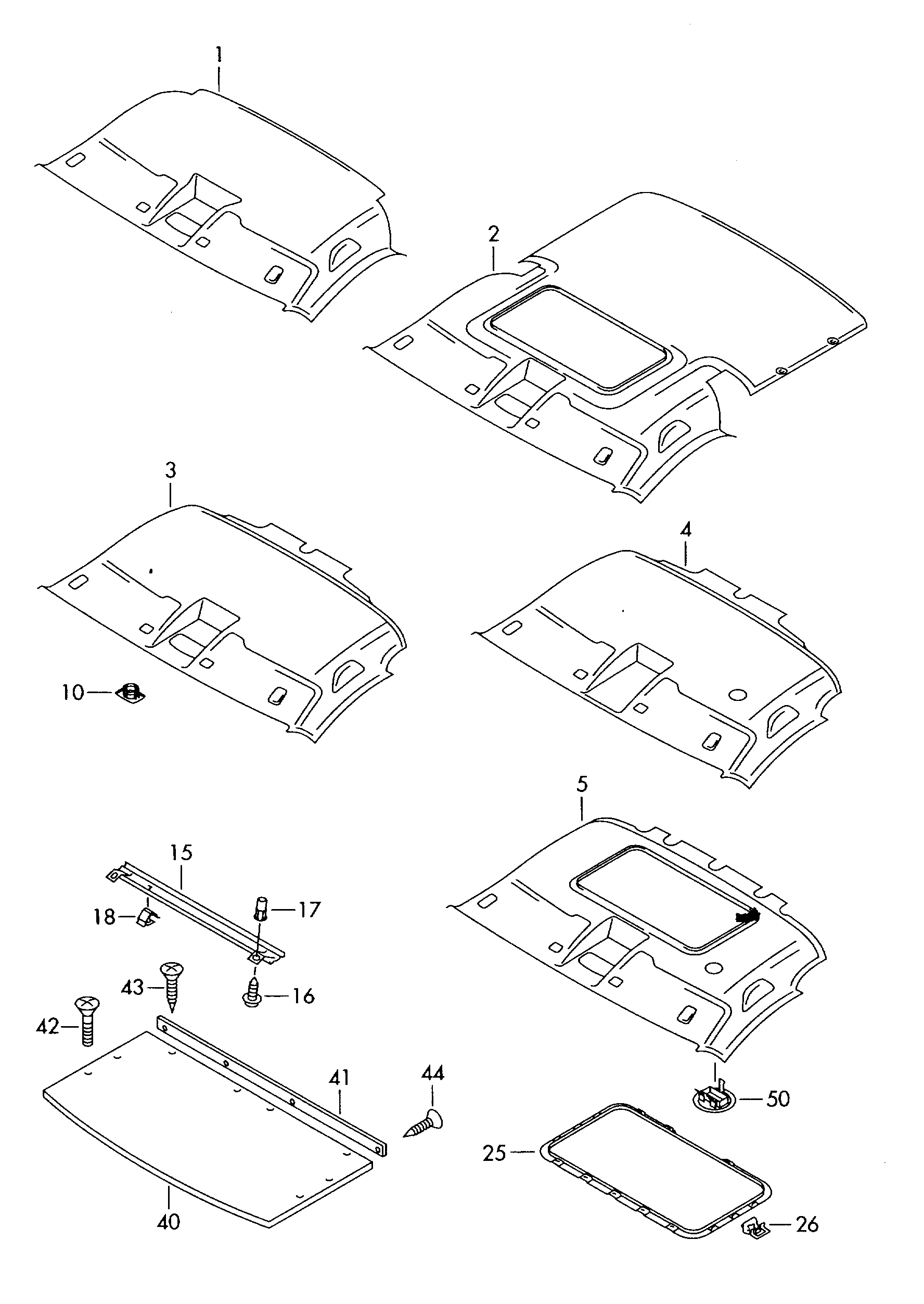 individual parts; roof trim - Transporter(TR)  