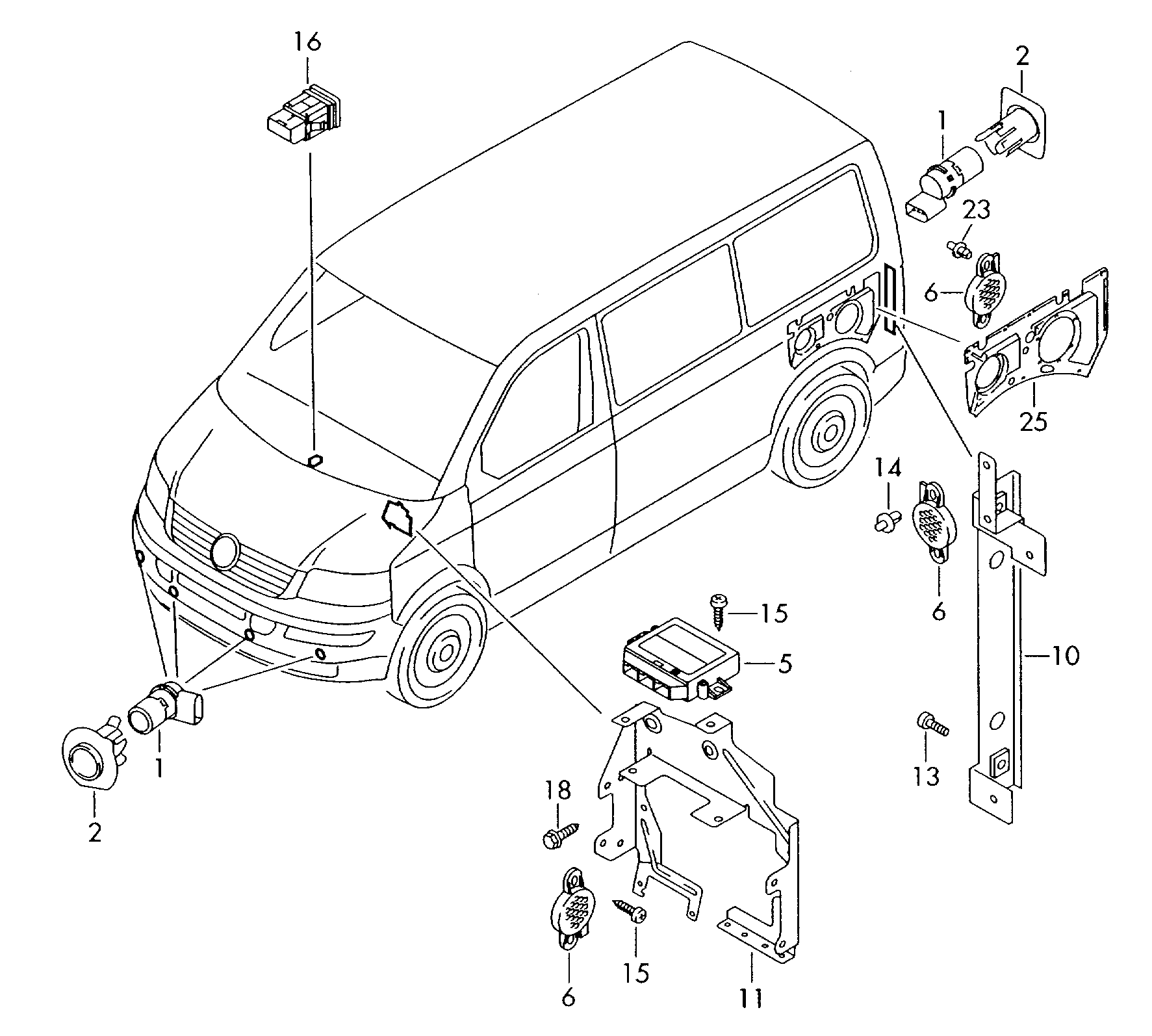 parkovaci radar - Transporter(TR)  