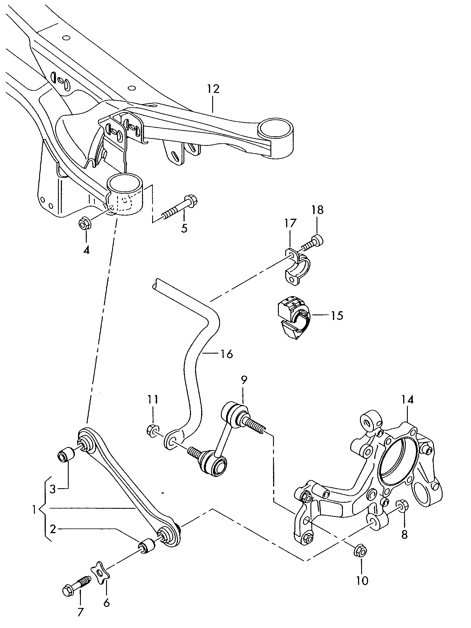 track rod; coupling rod; anti-roll bar - Audi A3/S3/Sportb./Lim./qu(A3)  