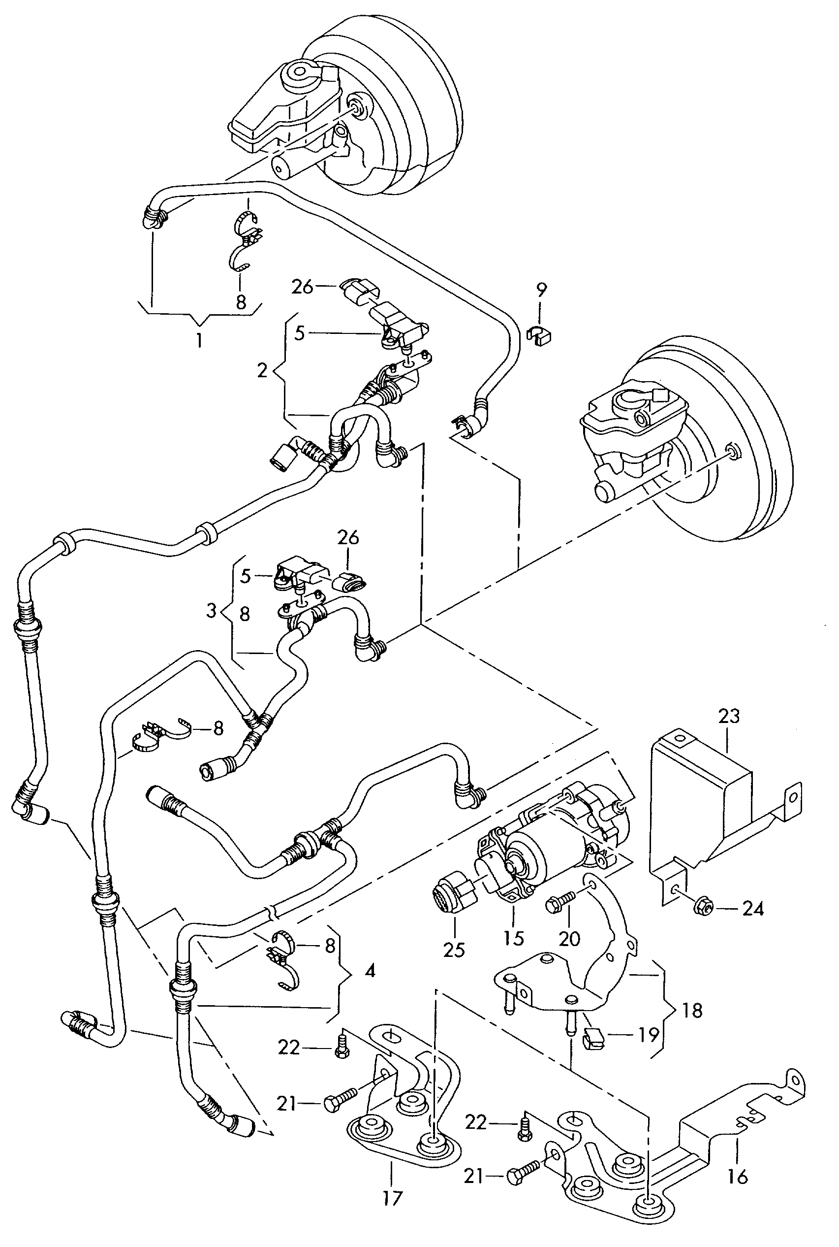 podtlakove elektricke cerpadlo
pro brzdu - Audi A3/S3/Sportb./Lim./qu(A3)  