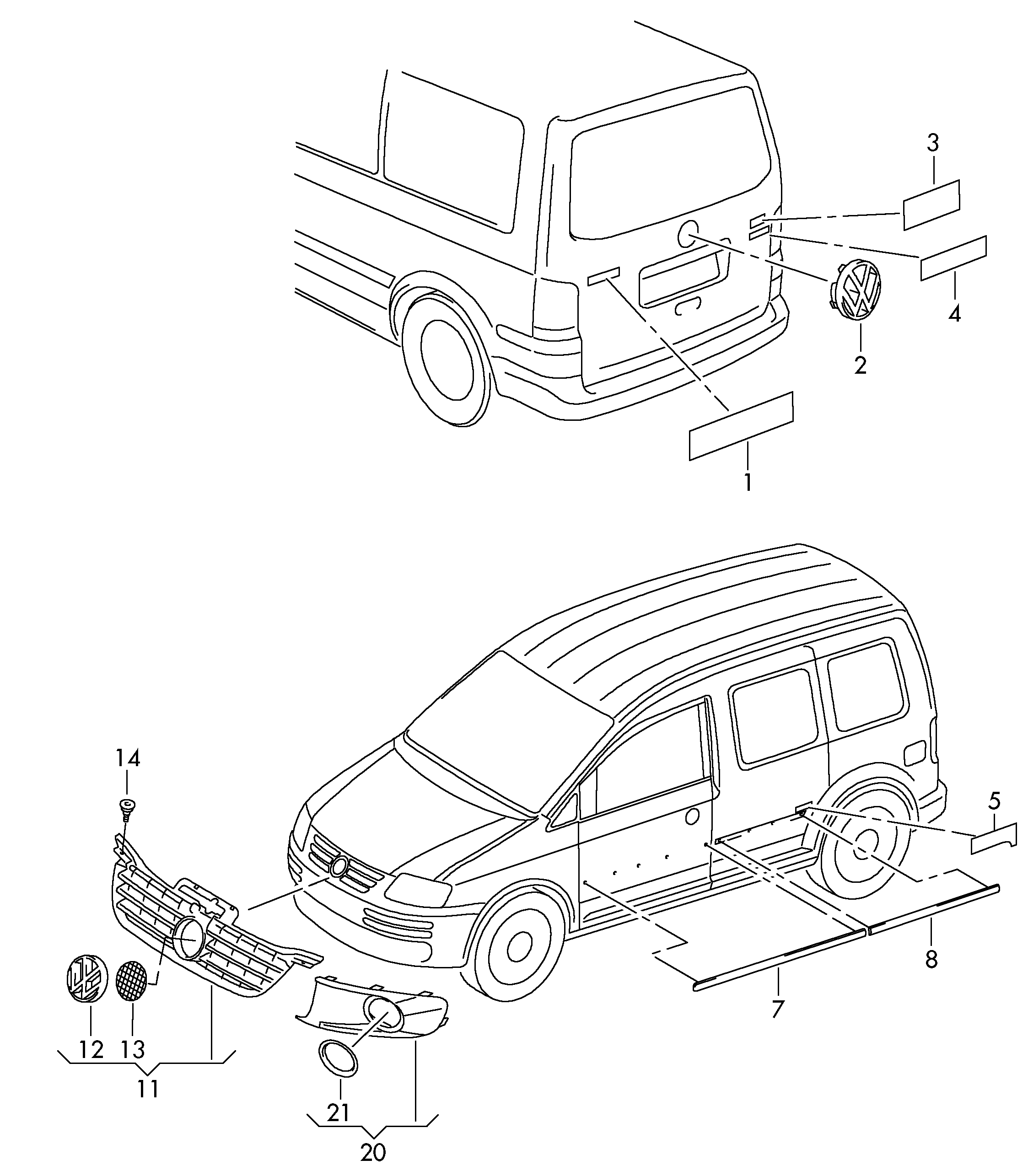 radiator grille - Caddy(CA)  