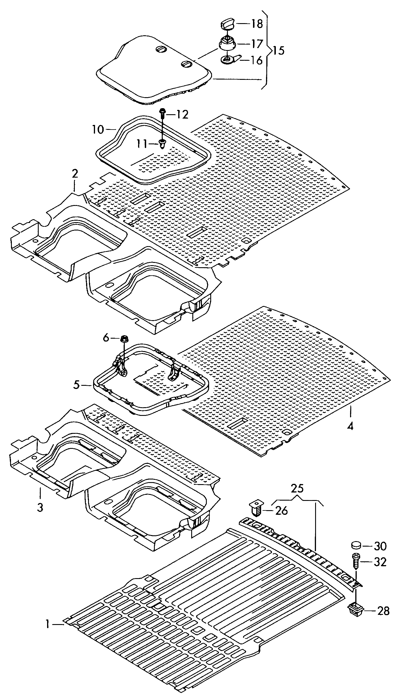floor covering; cover for lock carrier - Caddy(CA)  