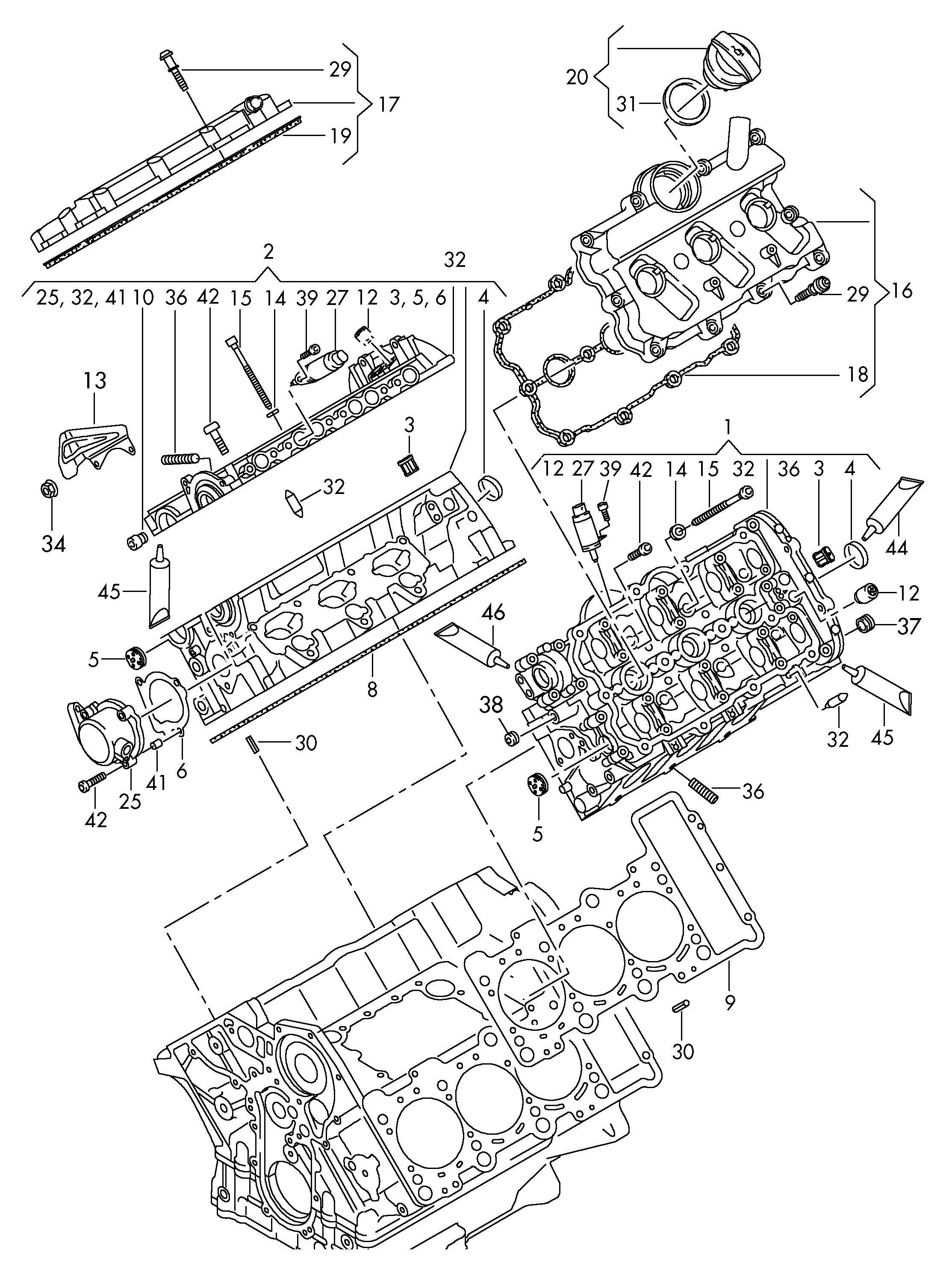 cylinder head; cylinder head cover - Audi A6/Avant(A6)  