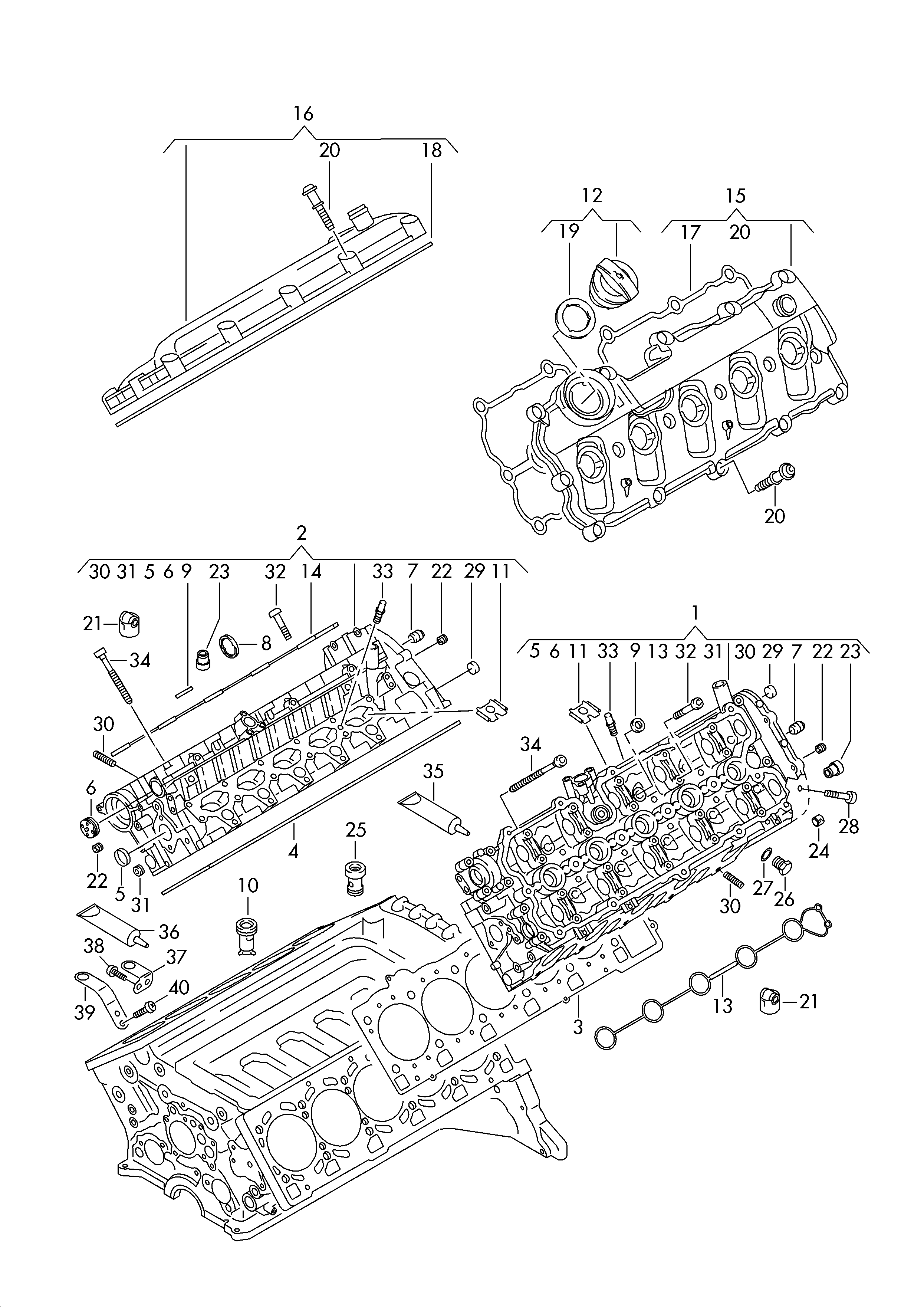 cilinderkop; klepdeksel - Audi R8(R8)  