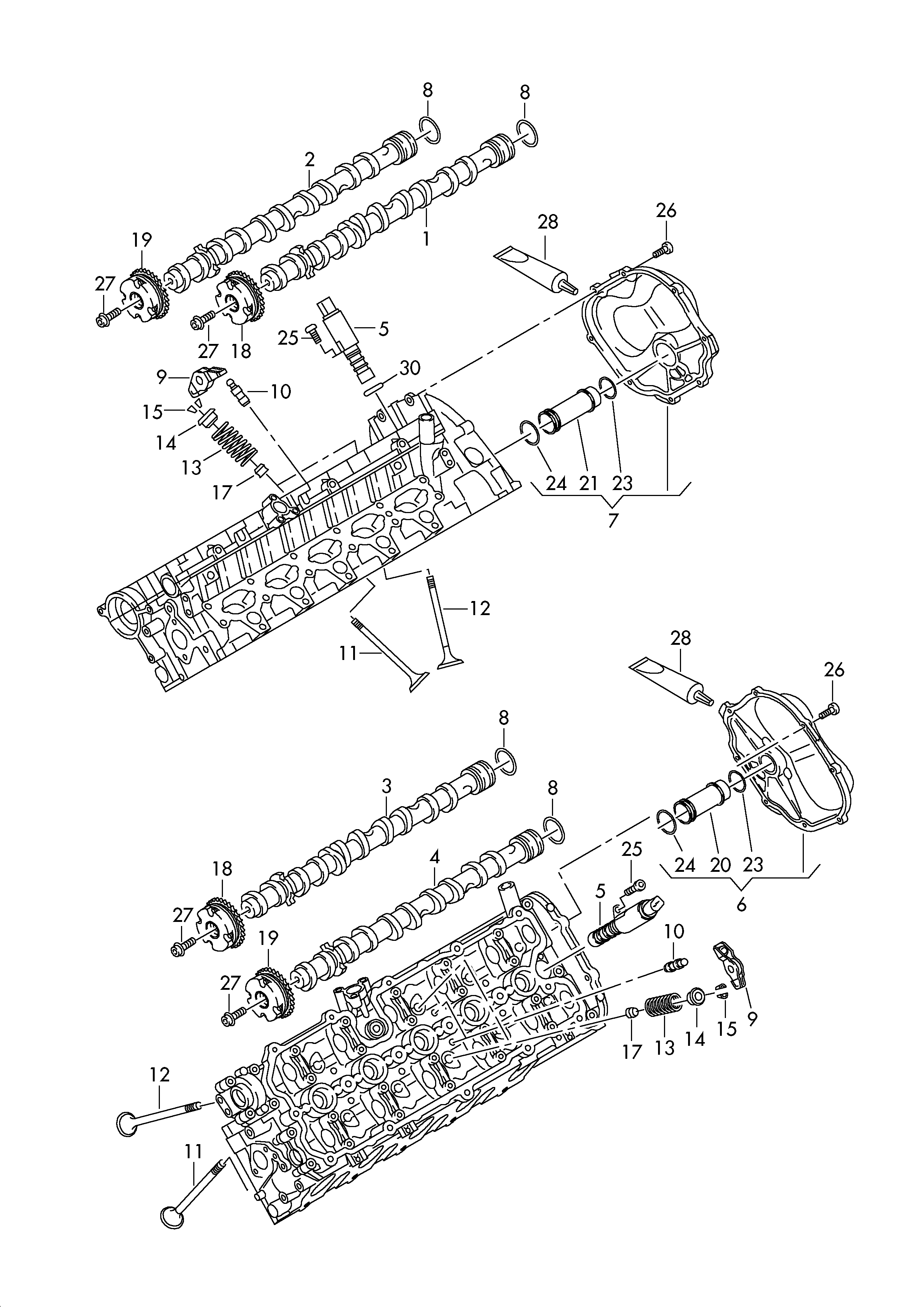 camshaft, valves - Audi A6/Avant(A6)  